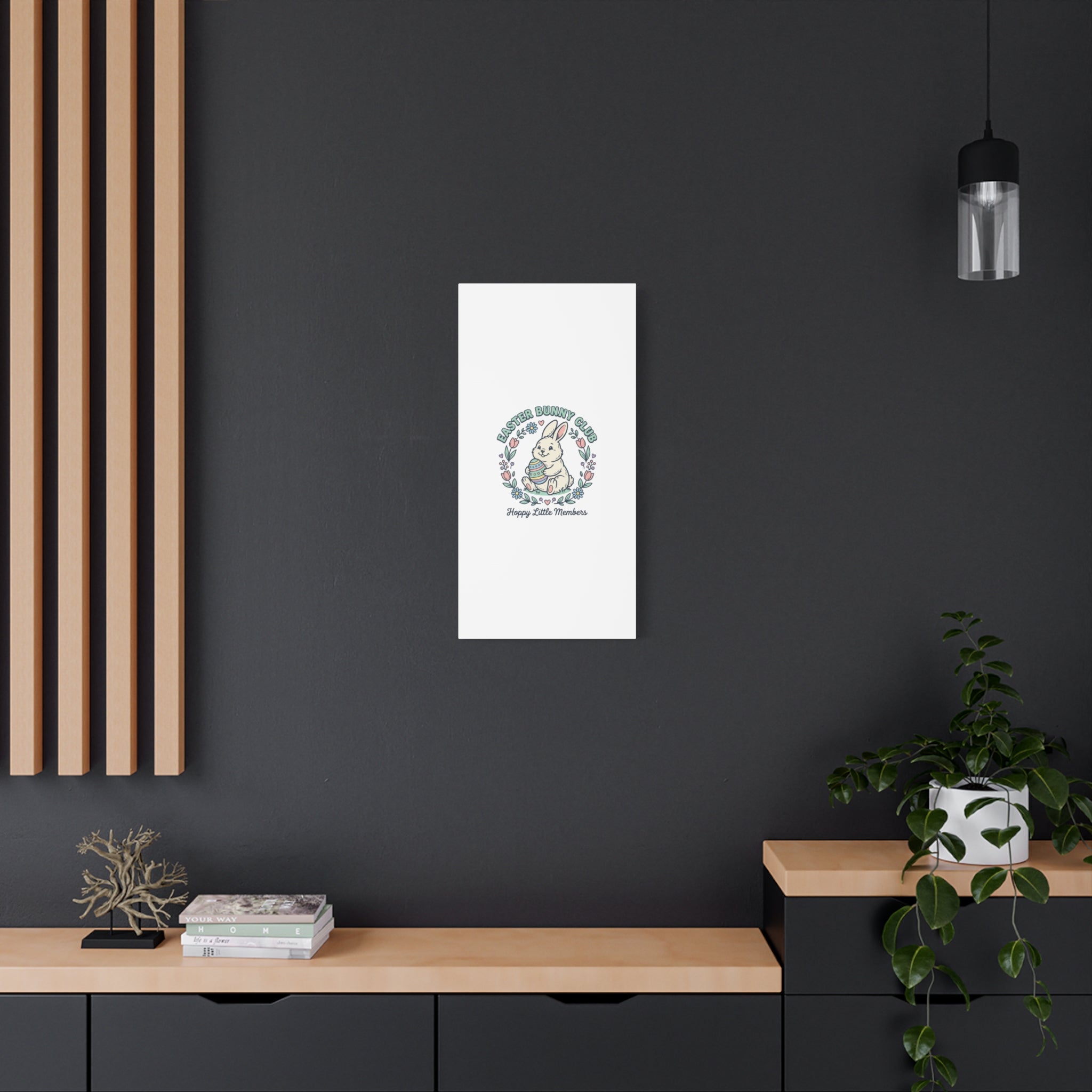 Easter Bunny Club Canvas | pastel spring, vintage Easter