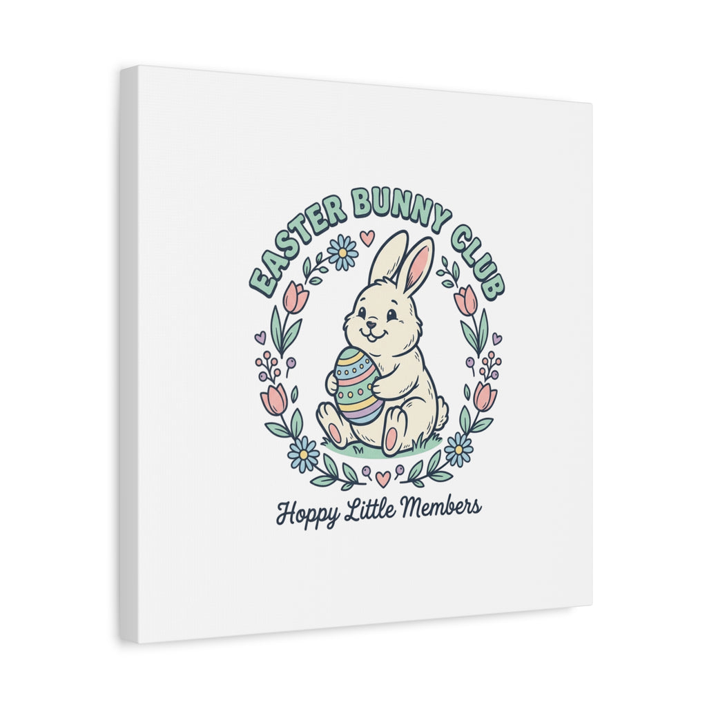 Easter Bunny Club Canvas | pastel spring, vintage Easter