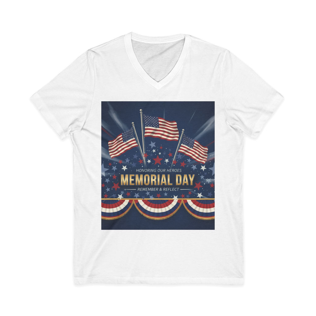 Unisex Jersey Short Sleeve V-Neck Tee