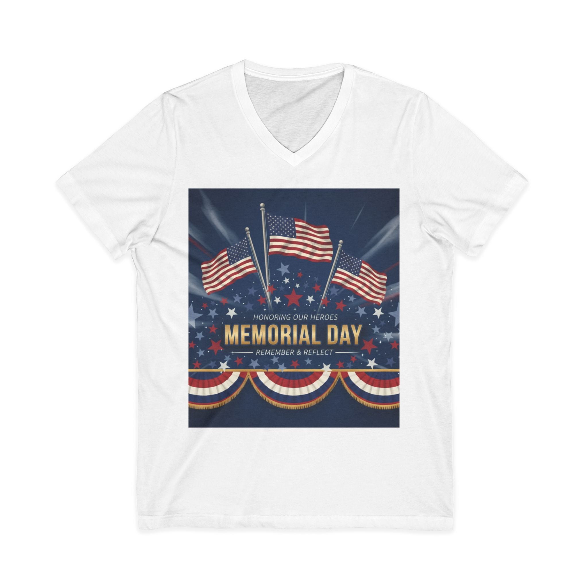 Unisex Jersey Short Sleeve V-Neck Tee