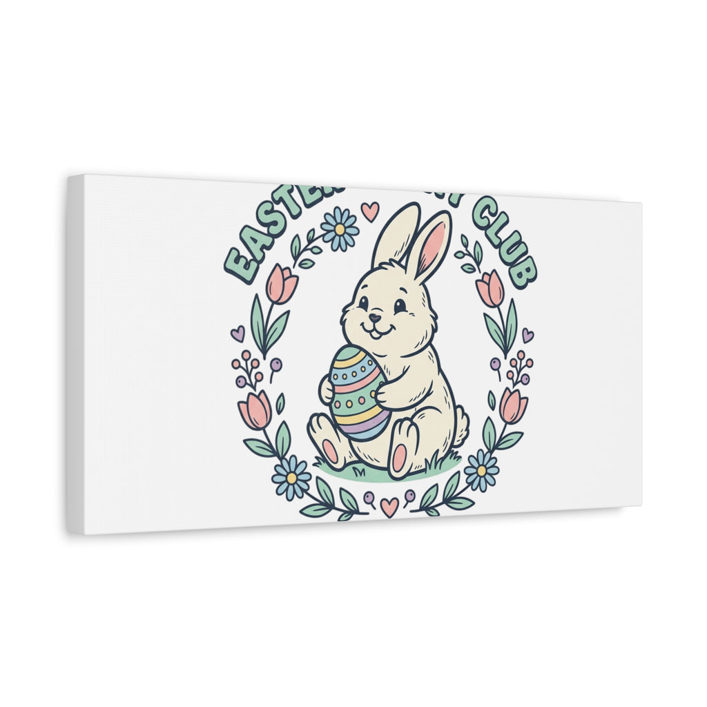 Easter Bunny Club Canvas | pastel spring, vintage Easter