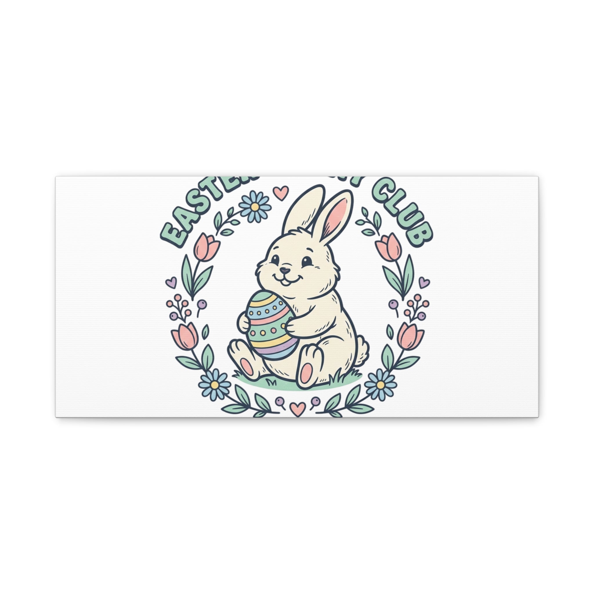 Easter Bunny Club Canvas | pastel spring, vintage Easter