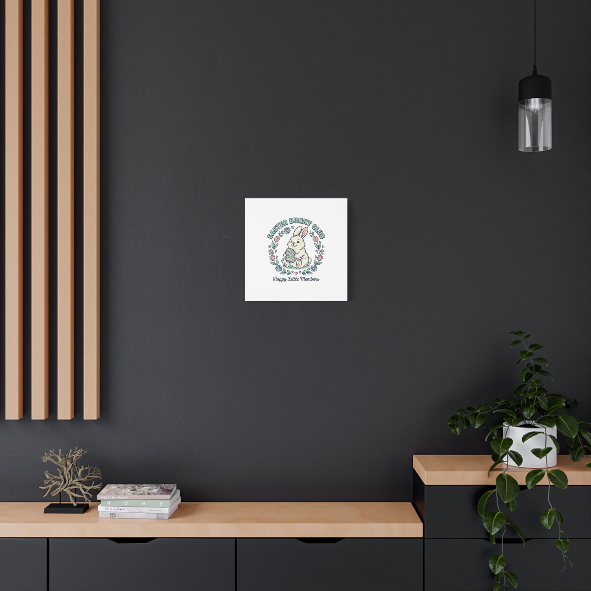 Easter Bunny Club Canvas | pastel spring, vintage Easter