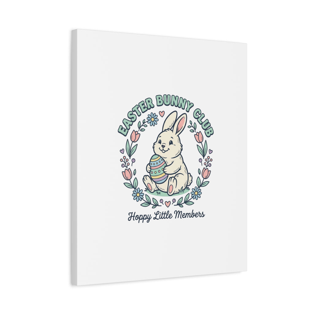 Easter Bunny Club Canvas | pastel spring, vintage Easter