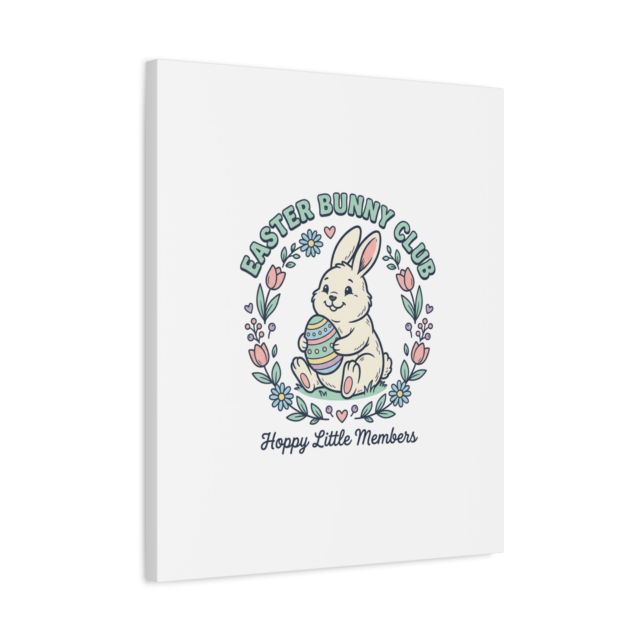 Easter Bunny Club Canvas | pastel spring, vintage Easter