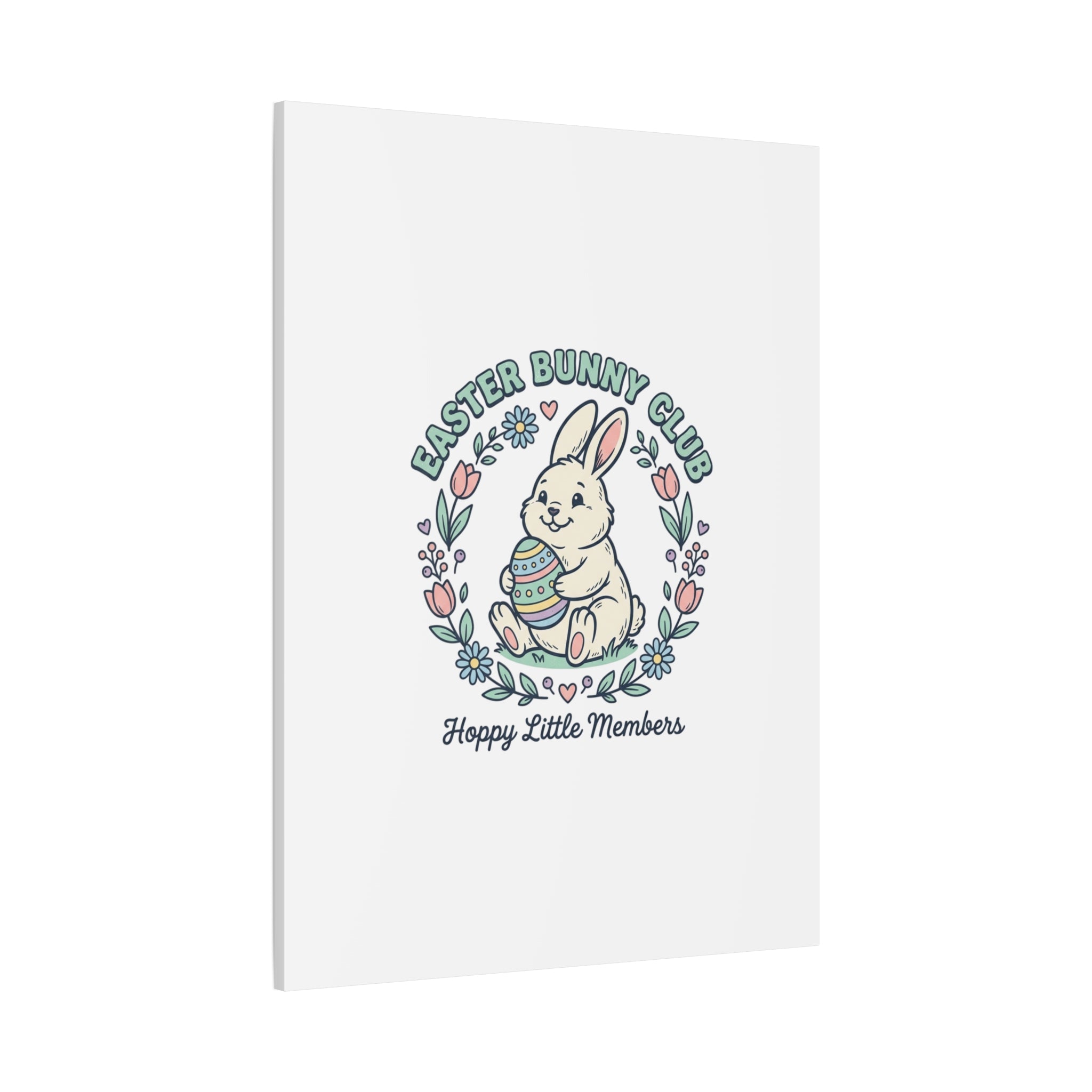 Easter Bunny Club Canvas | pastel spring, vintage Easter