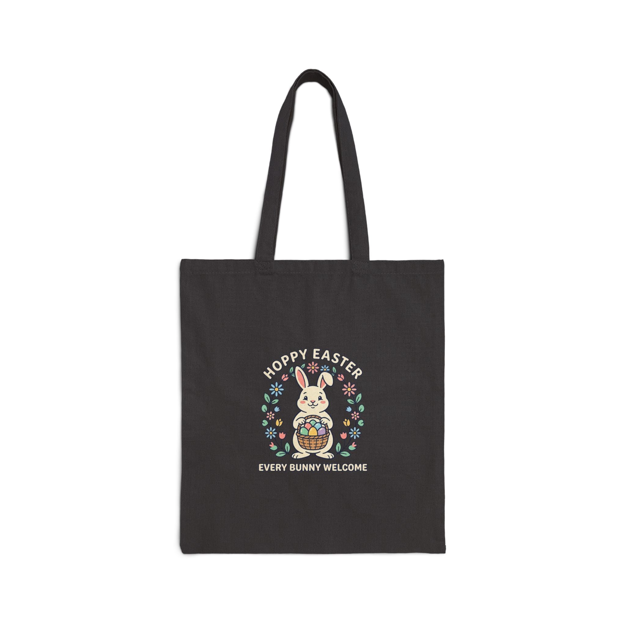 Retro Bunny Easter Tote | pastel spring, cottagecore canvas