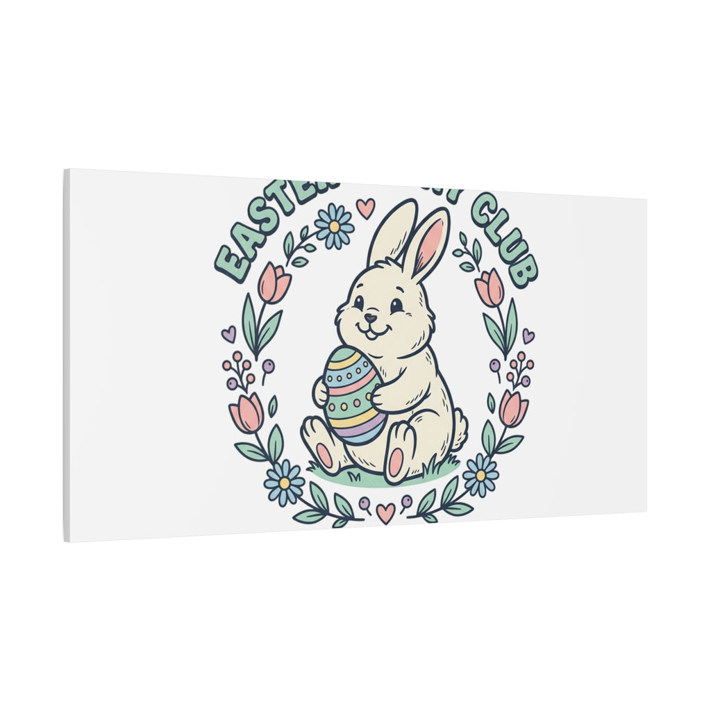 Easter Bunny Club Canvas | pastel spring, vintage Easter
