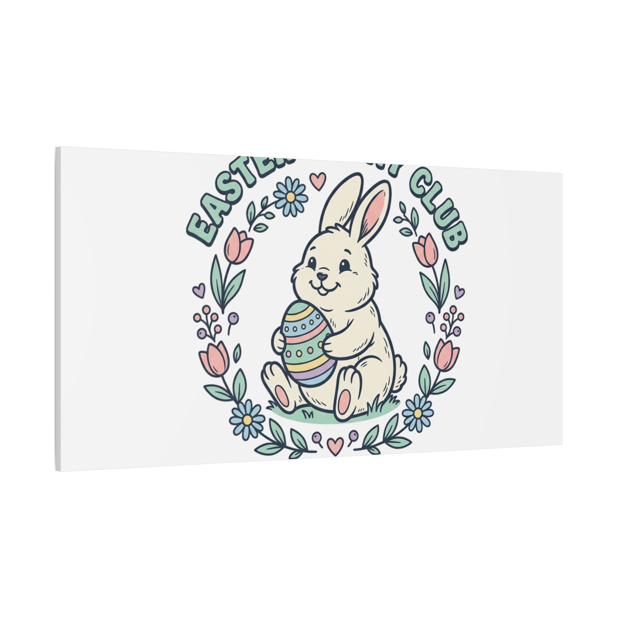 Easter Bunny Club Canvas | pastel spring, vintage Easter