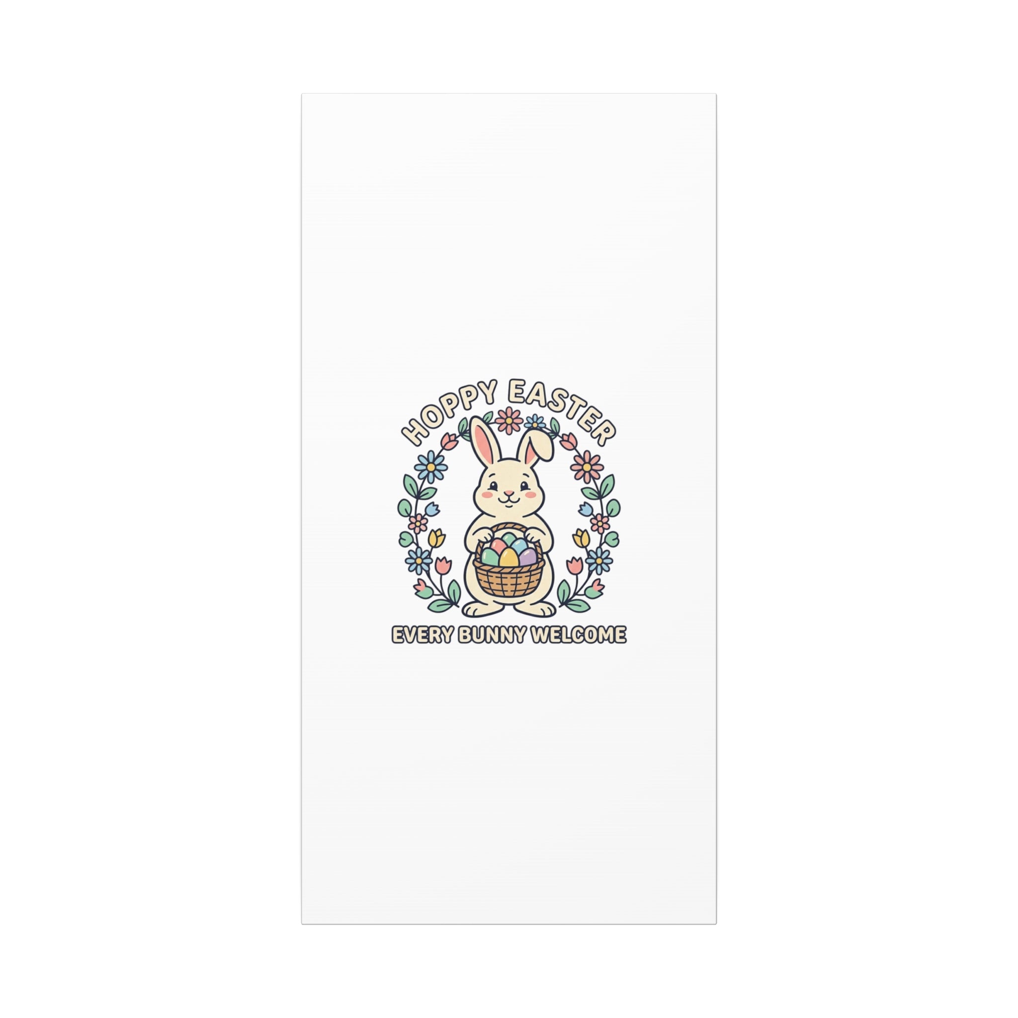 Hoppy Easter Bunny Canvas | pastel spring, cottagecore