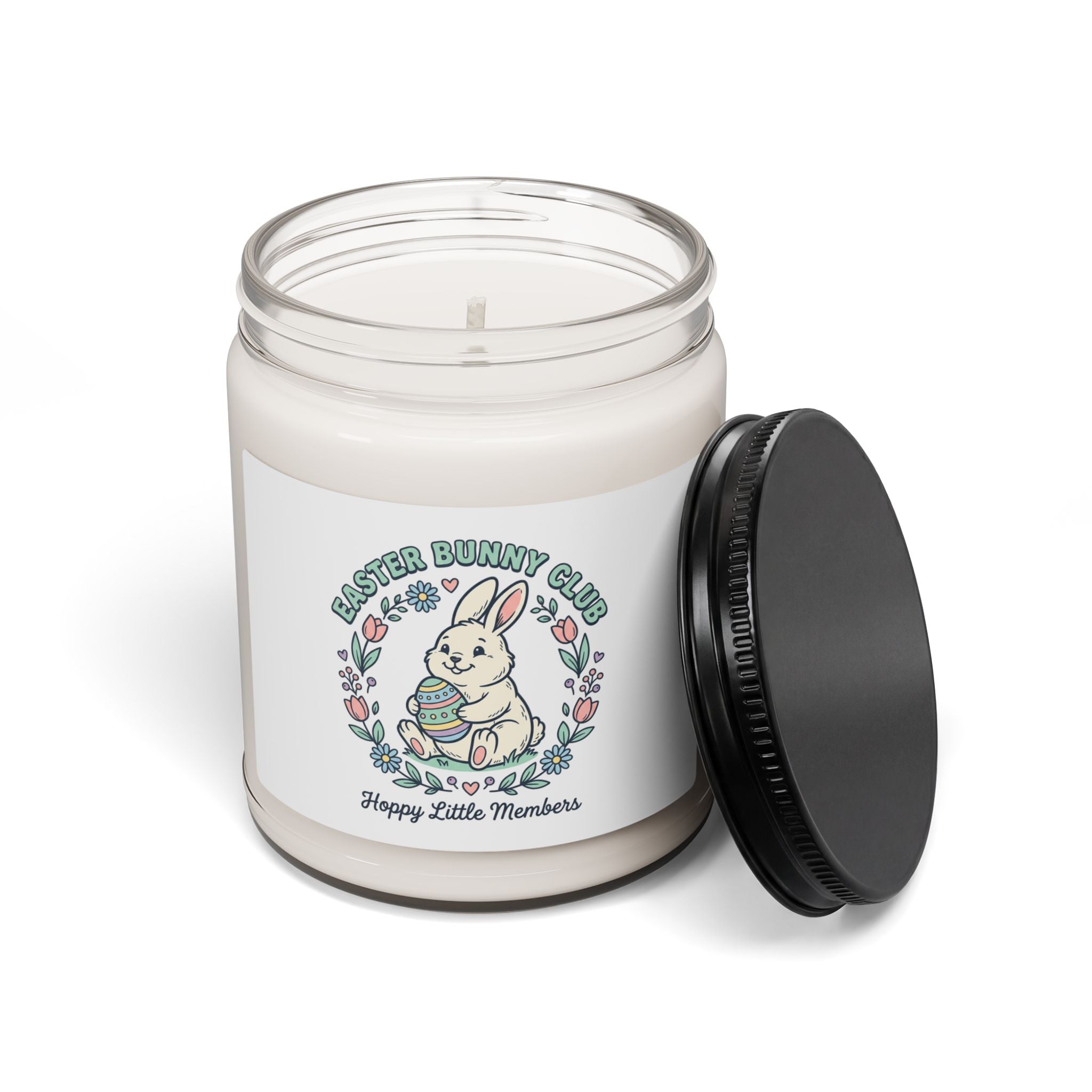 Easter Bunny Club Candle, pastel spring soy candle | cottagecore
