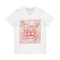 Mother's Day Floral V-Neck Tee — Sweet Wishes Pink Bouquet