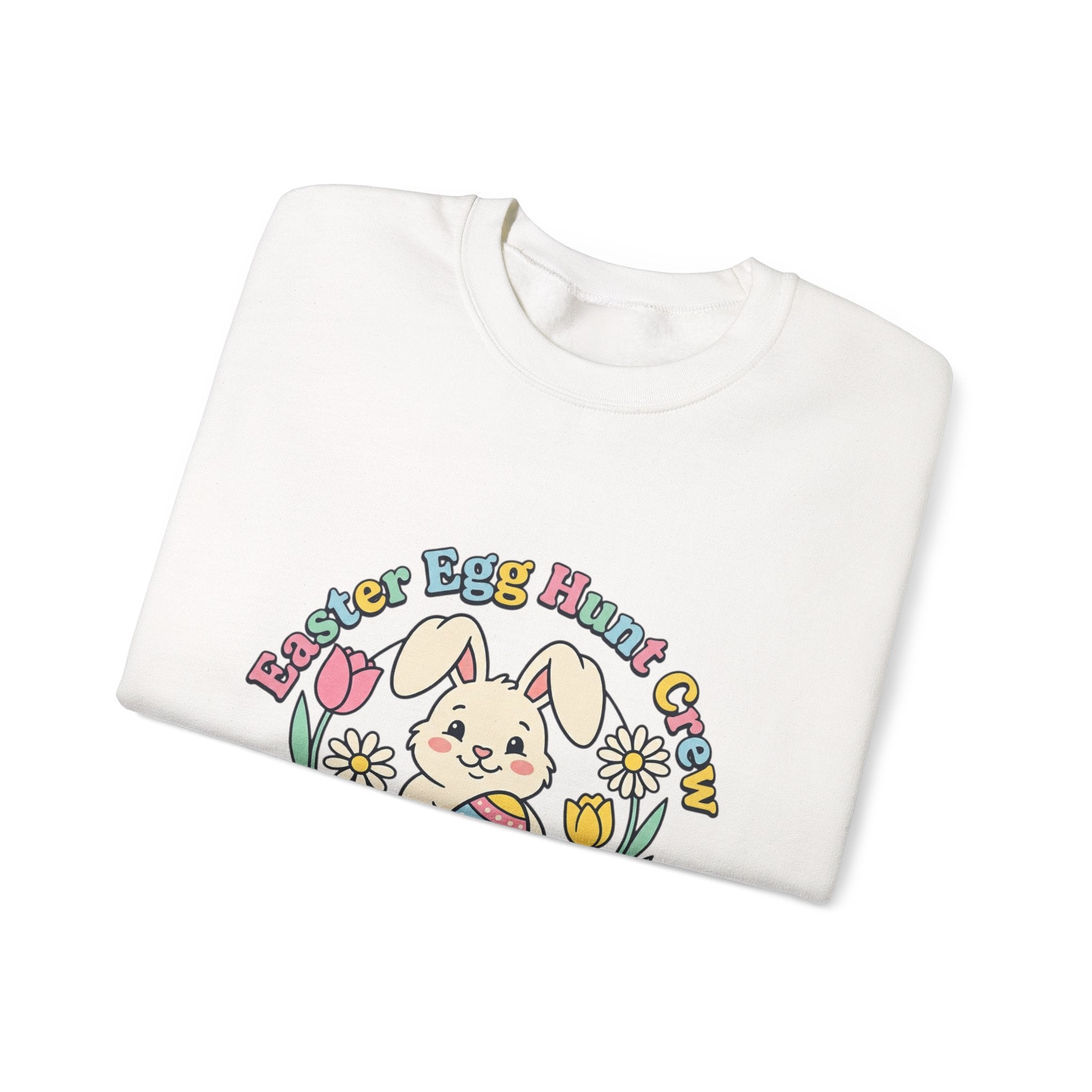 Easter Egg Hunt Bunny Crewneck Sweatshirt | pastel spring, bunny aesthetic