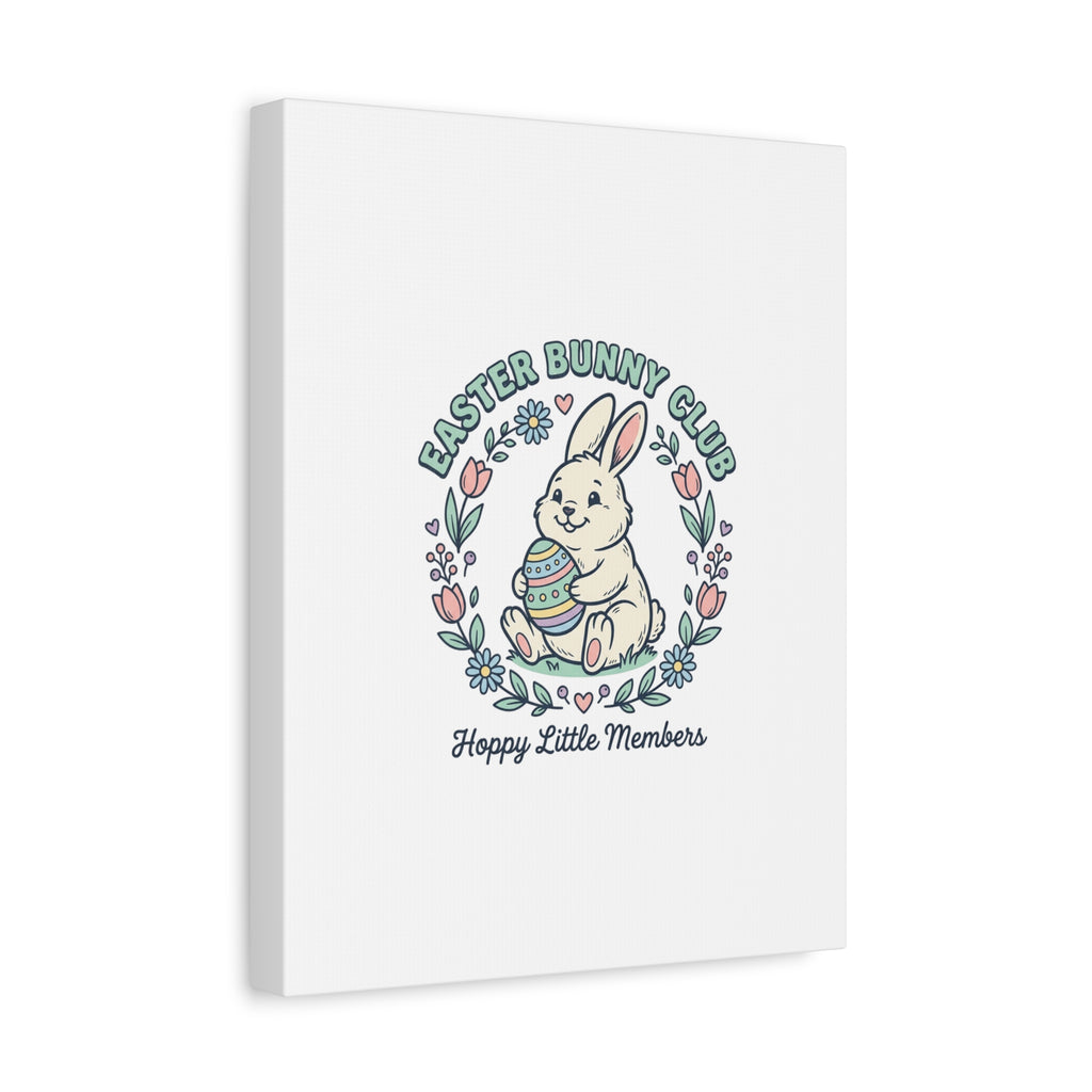 Easter Bunny Club Canvas | pastel spring, vintage Easter