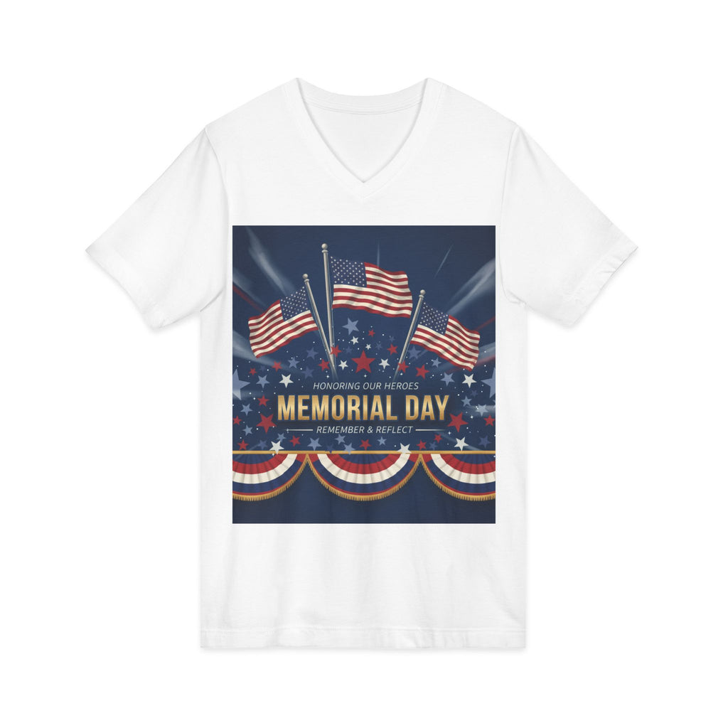 Unisex Jersey Short Sleeve V-Neck Tee