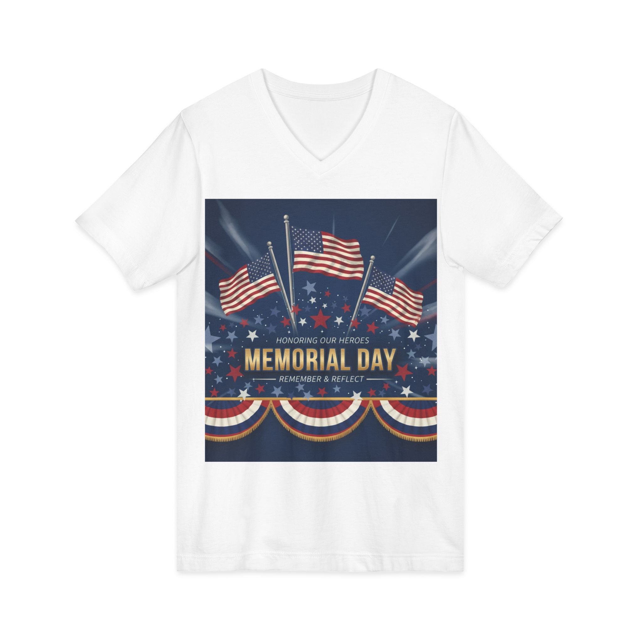 Unisex Jersey Short Sleeve V-Neck Tee