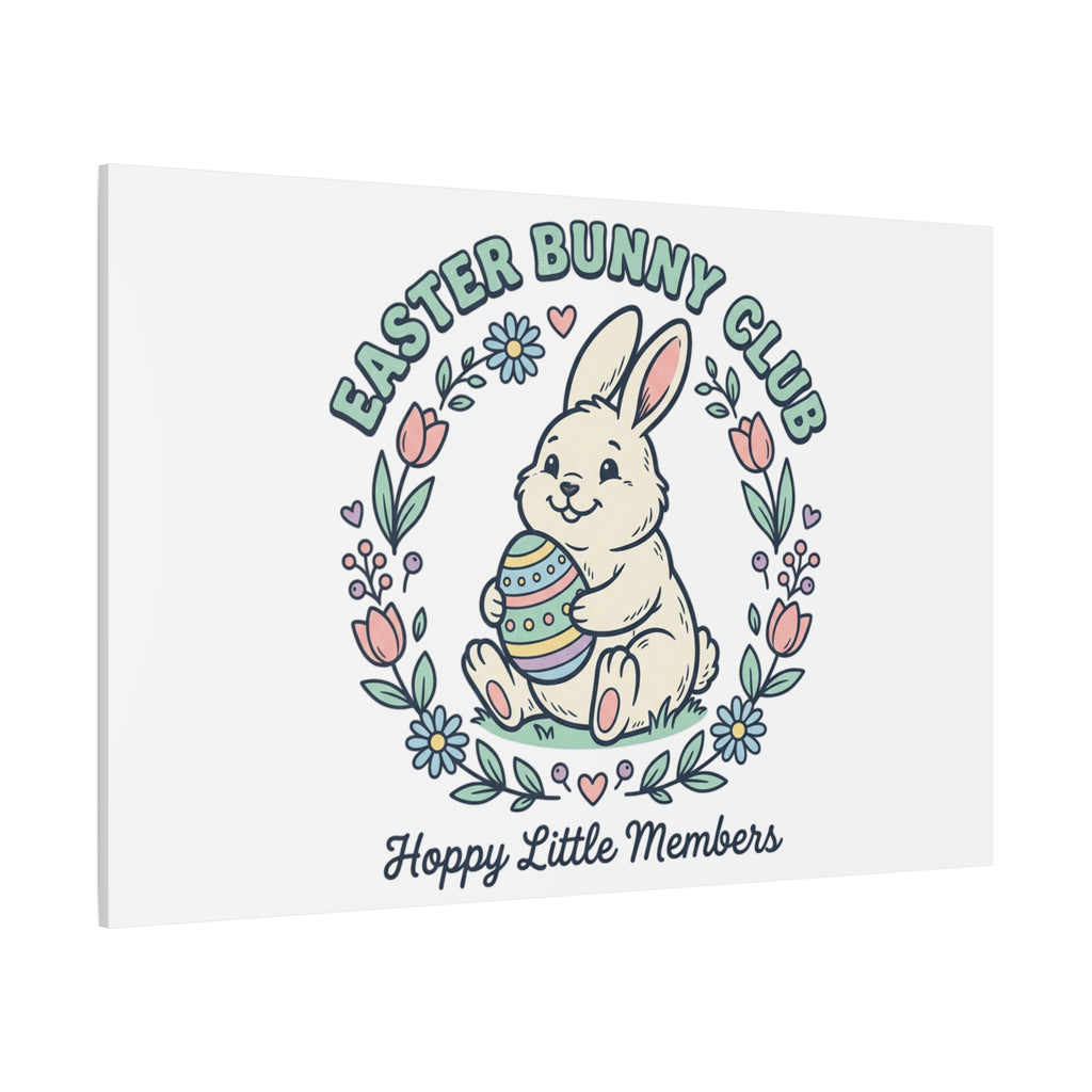 Easter Bunny Club Canvas | pastel spring, vintage Easter