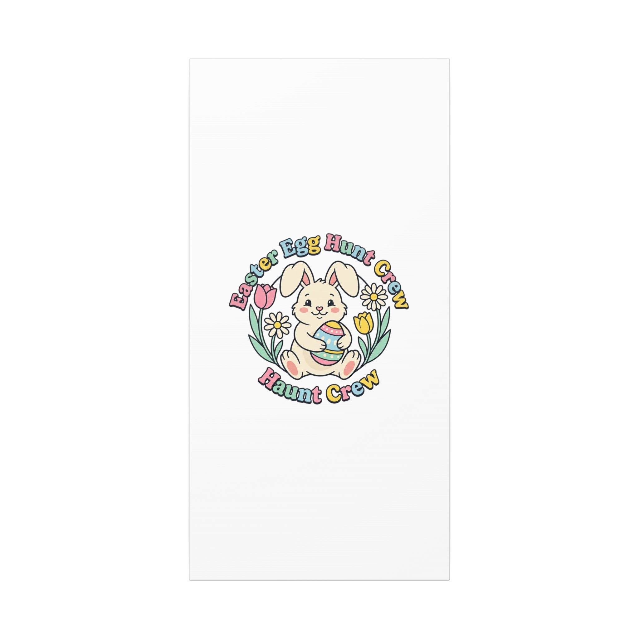 Easter Bunny Egg Hunt Canvas | Pastel Spring Cottagecore Wall Art