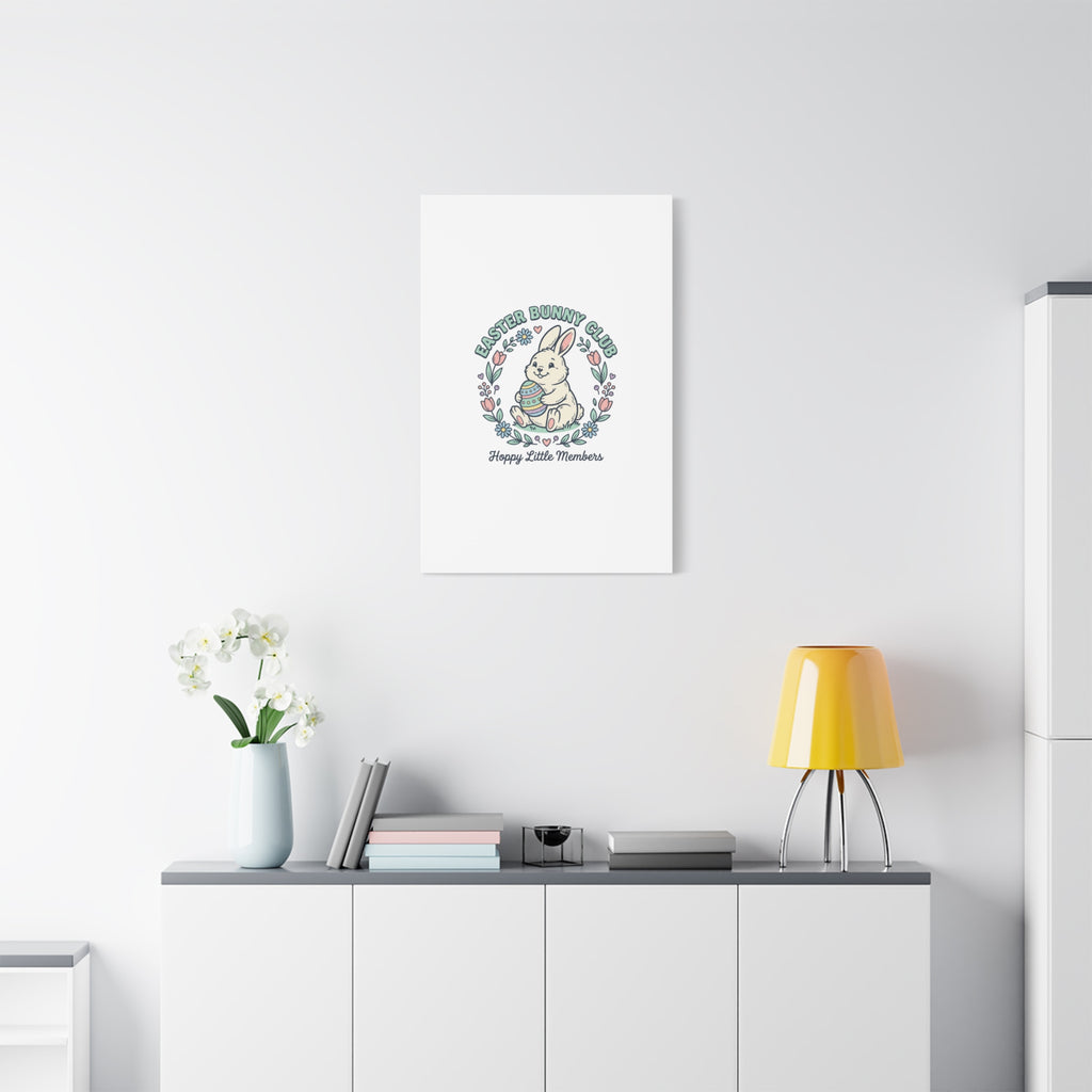 Easter Bunny Club Canvas | pastel spring, vintage Easter