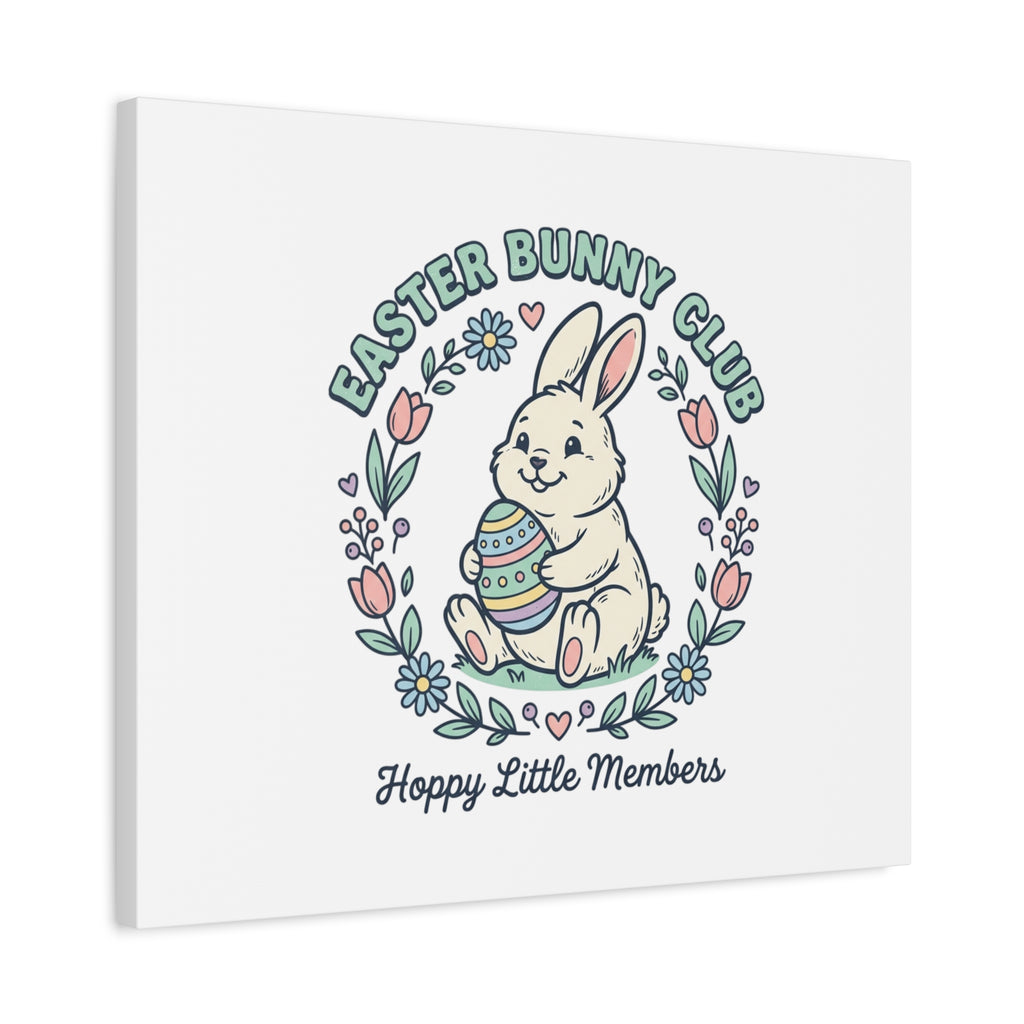 Easter Bunny Club Canvas | pastel spring, vintage Easter