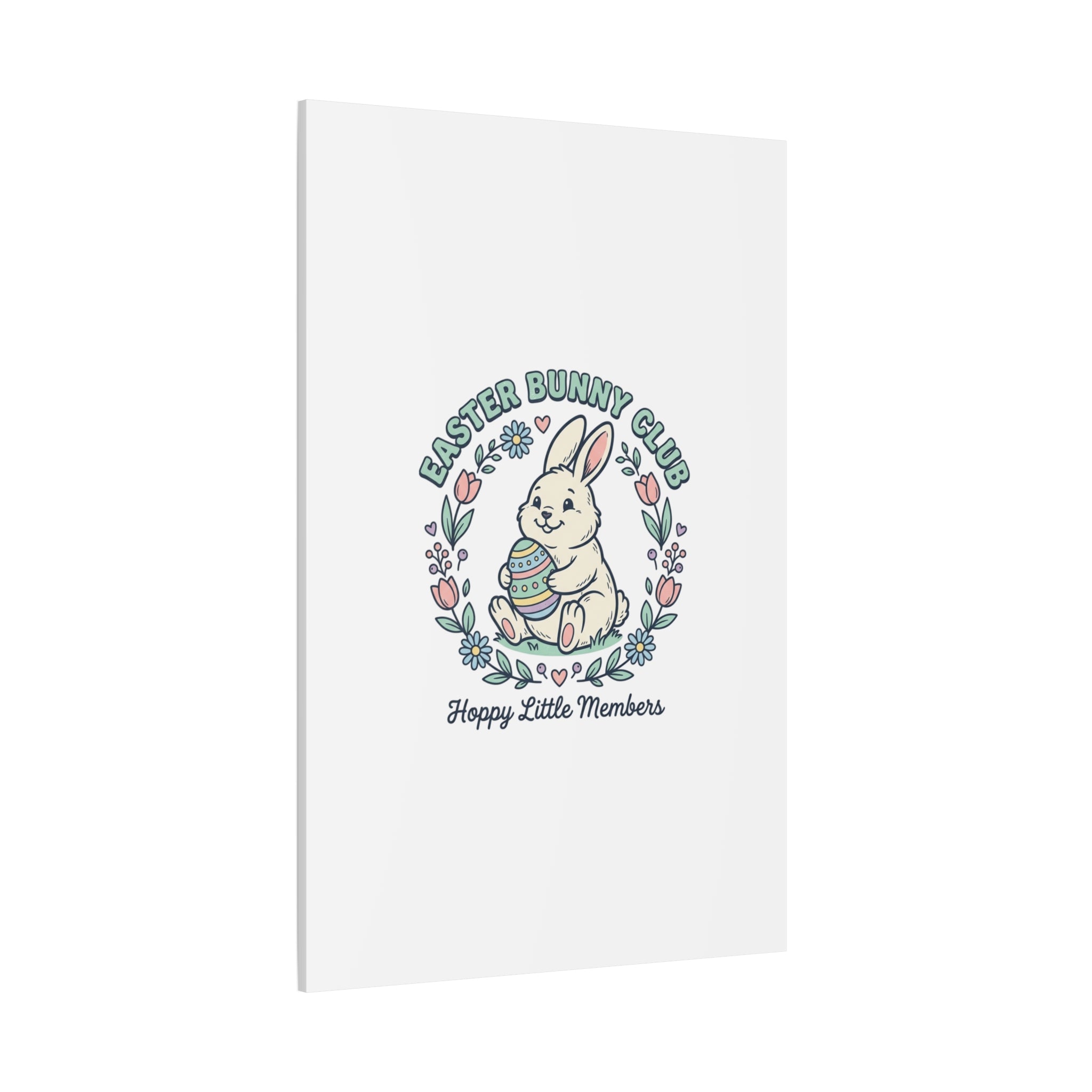 Easter Bunny Club Canvas | pastel spring, vintage Easter