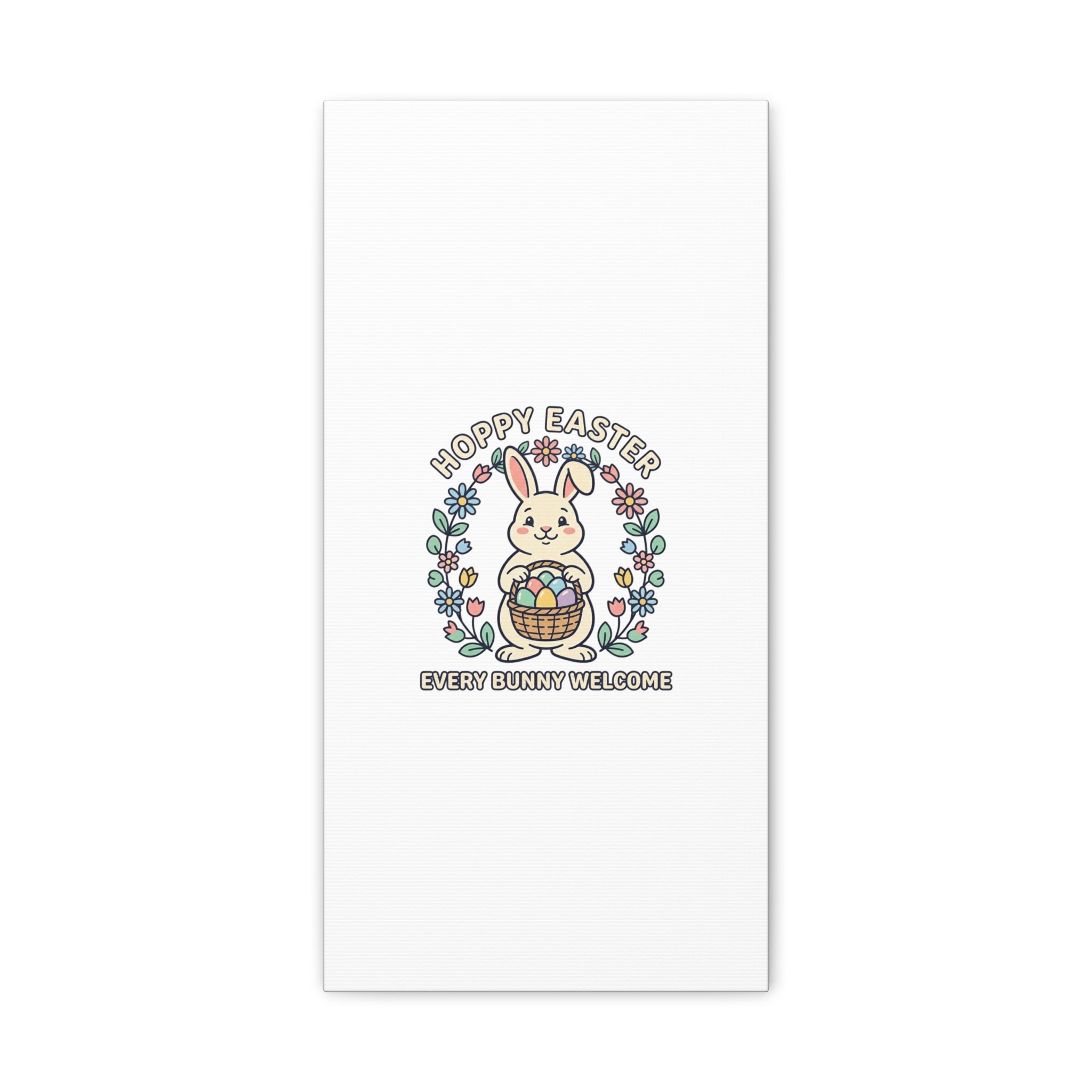 Hoppy Easter Bunny Canvas | pastel spring, cottagecore