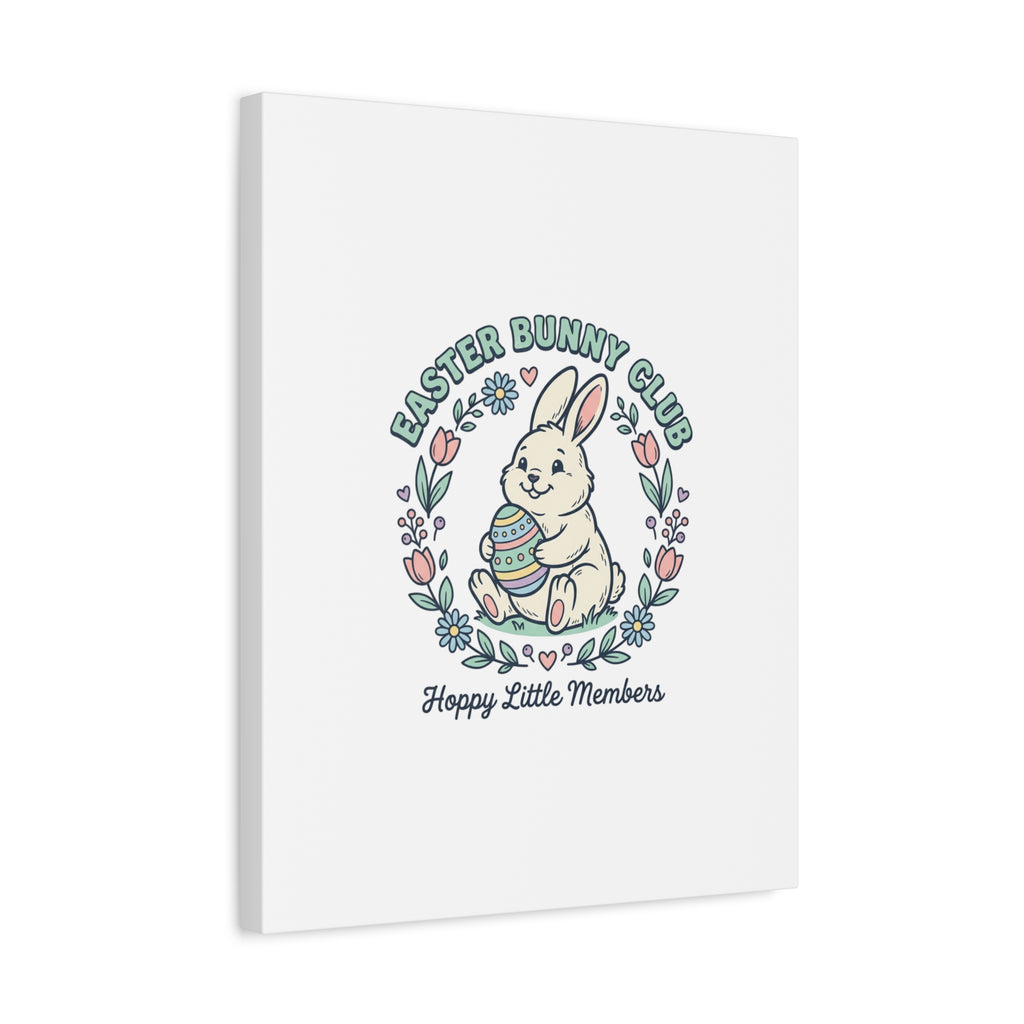 Easter Bunny Club Canvas | pastel spring, vintage Easter