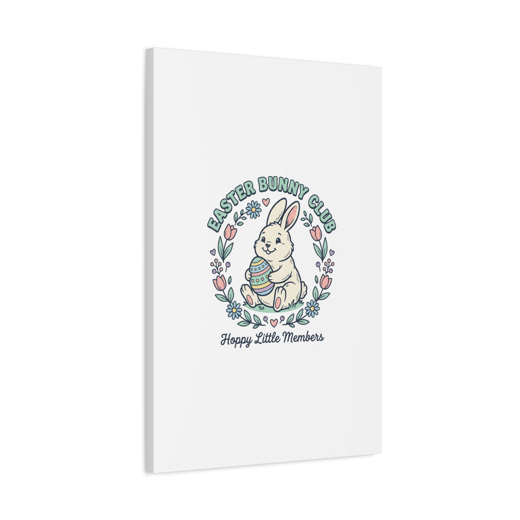 Easter Bunny Club Canvas | pastel spring, vintage Easter