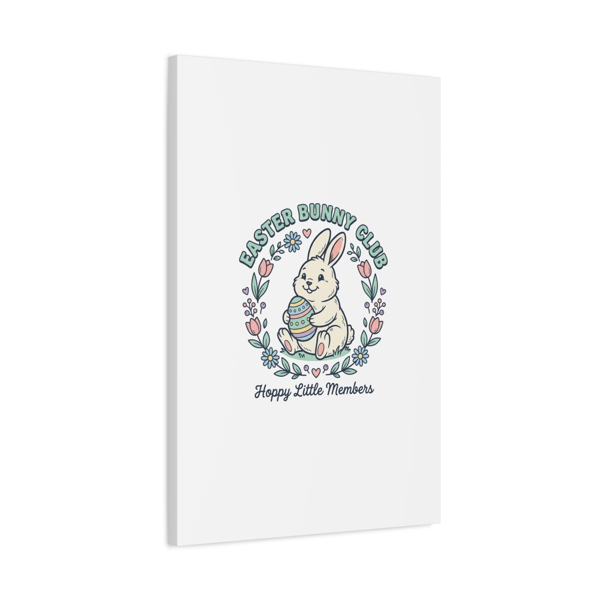 Easter Bunny Club Canvas | pastel spring, vintage Easter