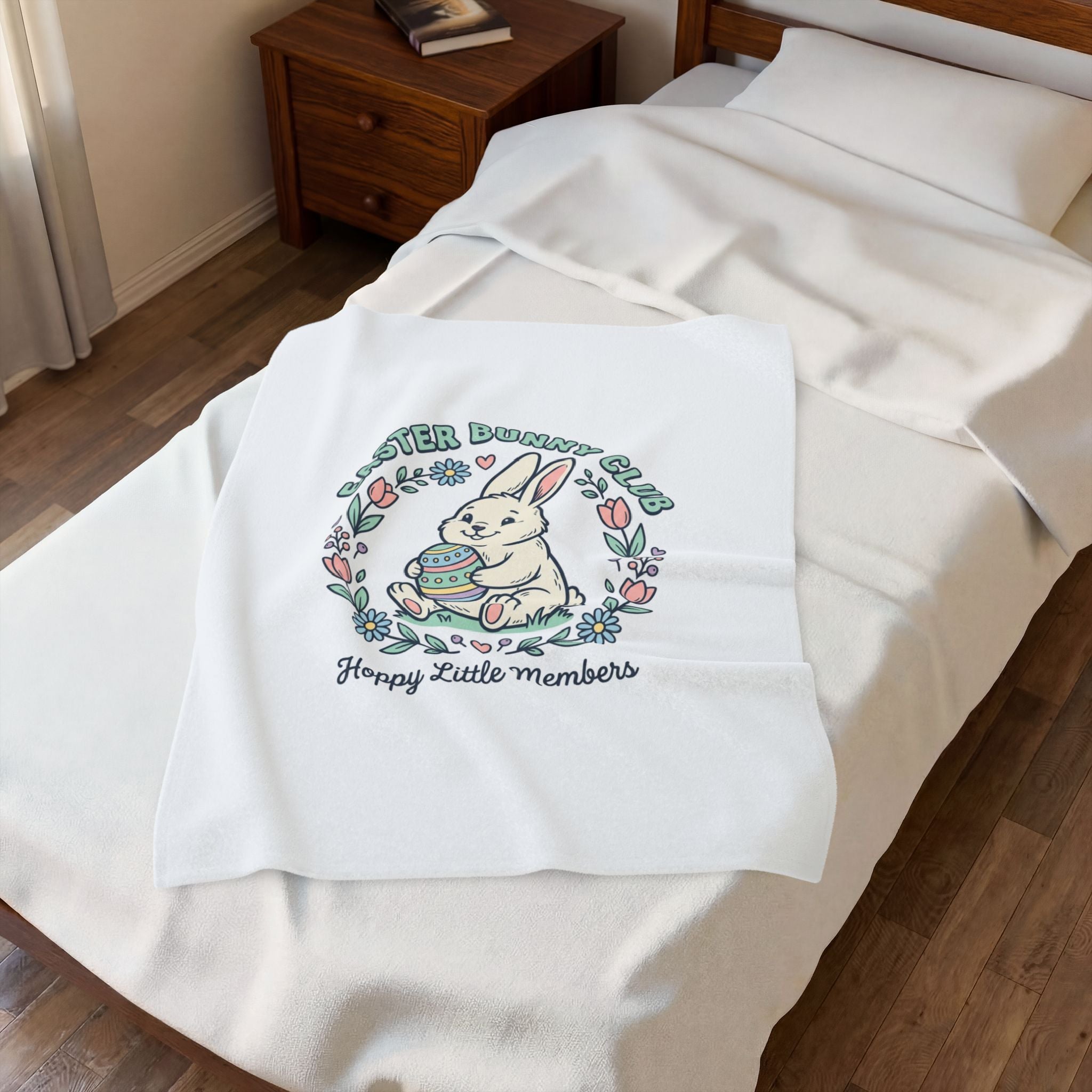 Easter Bunny Club Blanket | pastel spring, vintage Easter