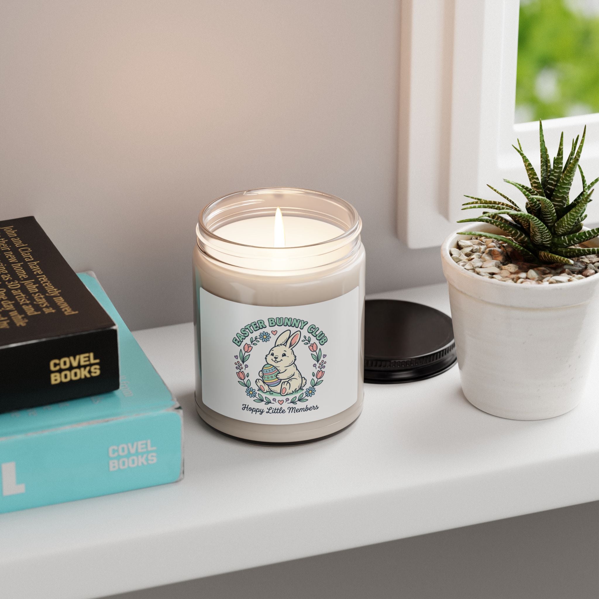 Easter Bunny Club Candle, pastel spring soy candle | cottagecore