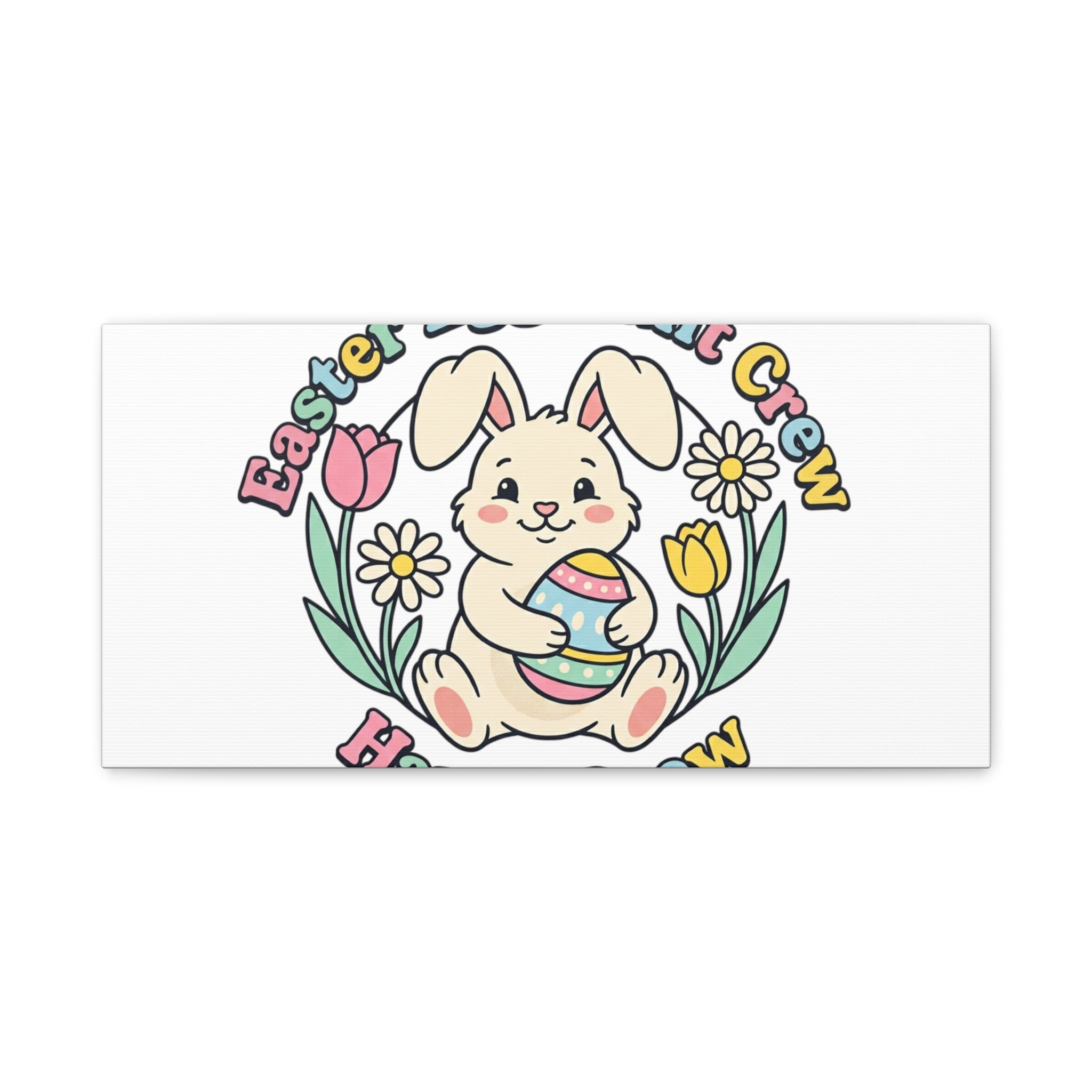 Easter Bunny Egg Hunt Canvas | Pastel Spring Cottagecore Wall Art