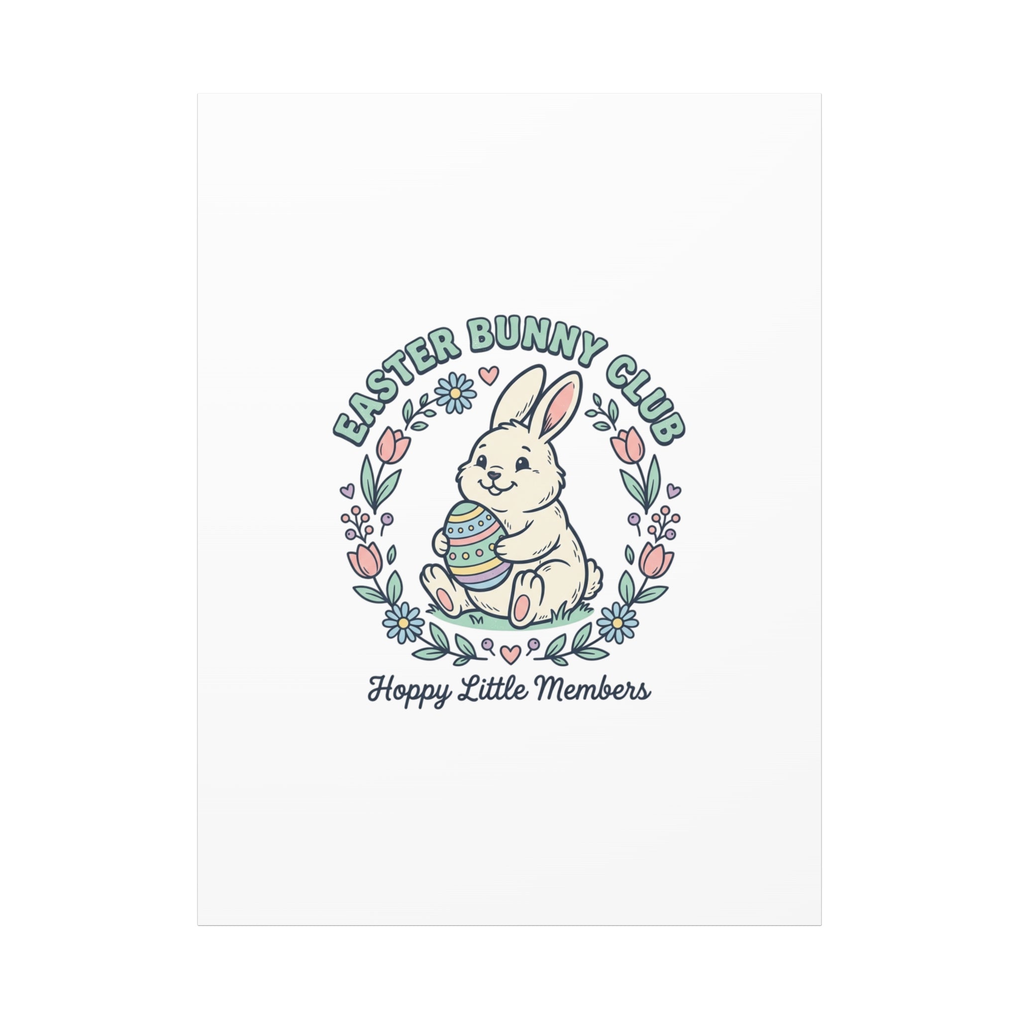 Easter Bunny Club Canvas | pastel spring, vintage Easter