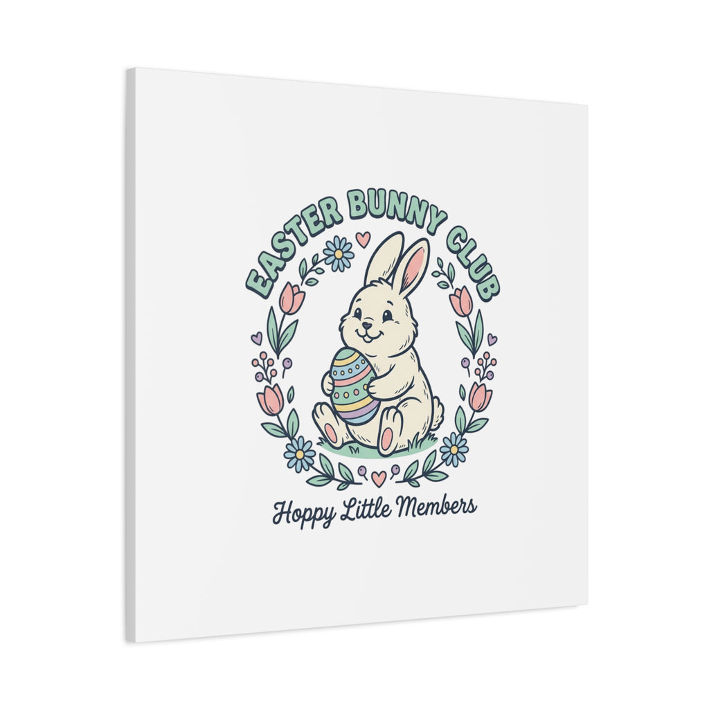 Easter Bunny Club Canvas | pastel spring, vintage Easter