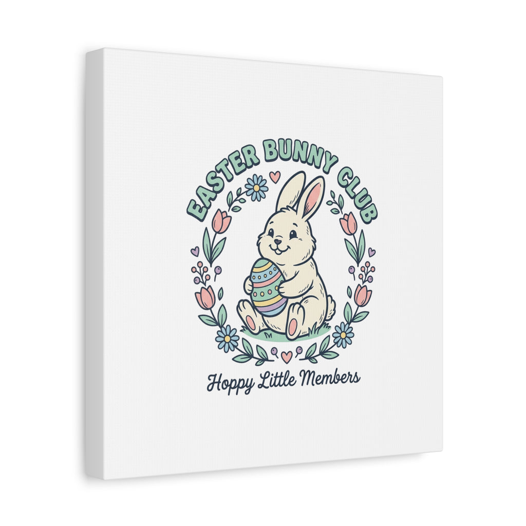 Easter Bunny Club Canvas | pastel spring, vintage Easter