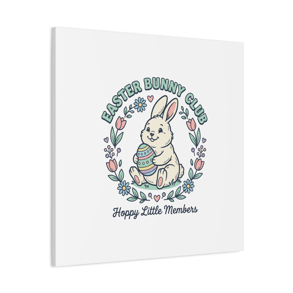 Easter Bunny Club Canvas | pastel spring, vintage Easter