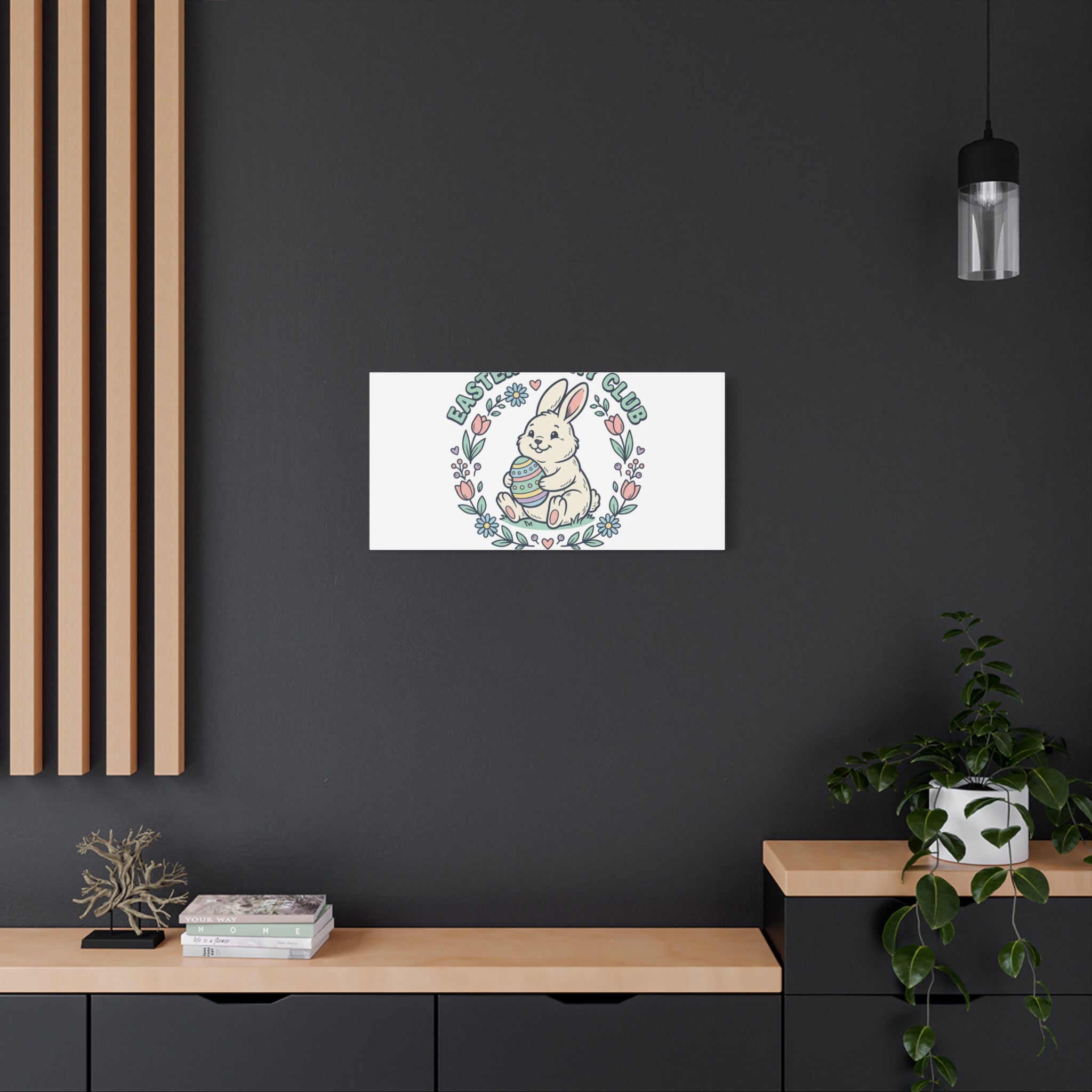 Easter Bunny Club Canvas | pastel spring, vintage Easter