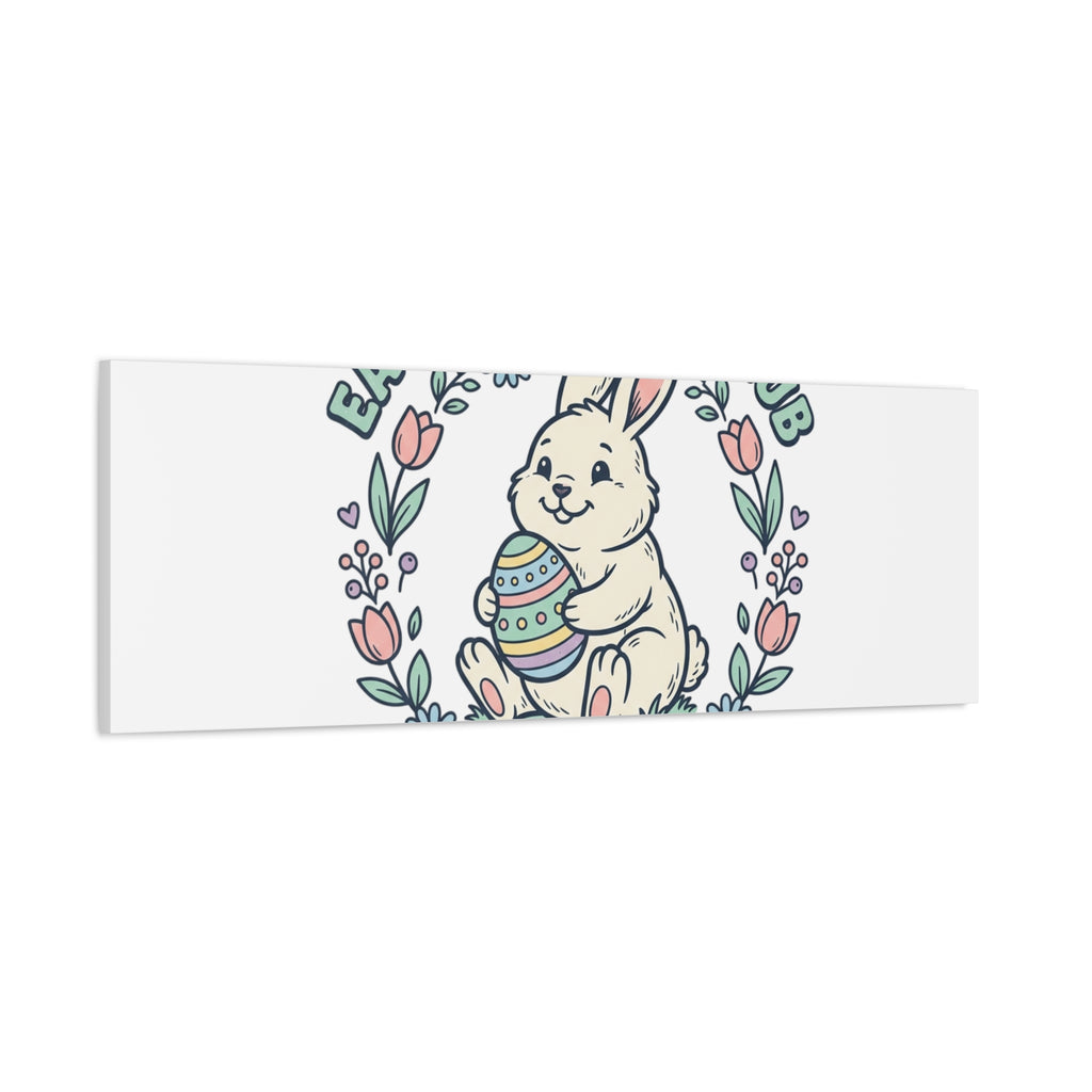 Easter Bunny Club Canvas | pastel spring, vintage Easter