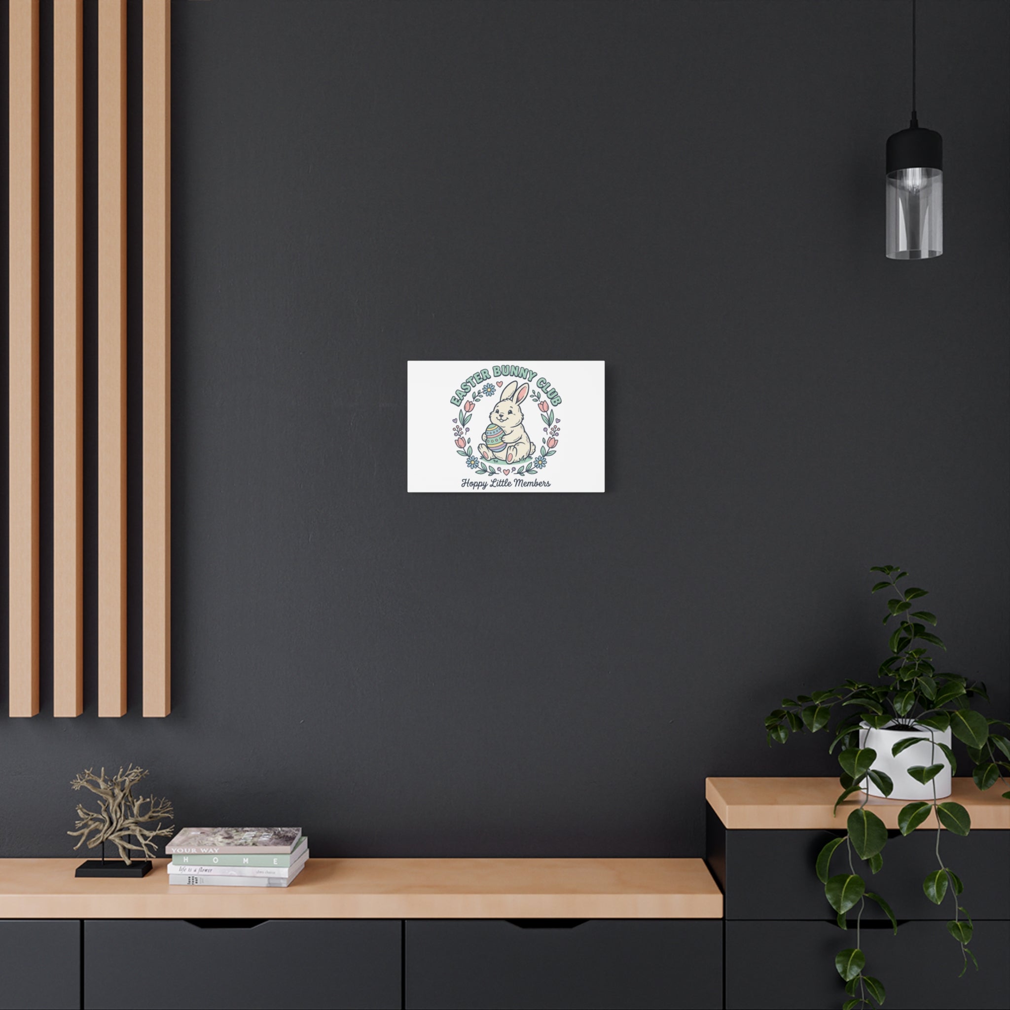 Easter Bunny Club Canvas | pastel spring, vintage Easter