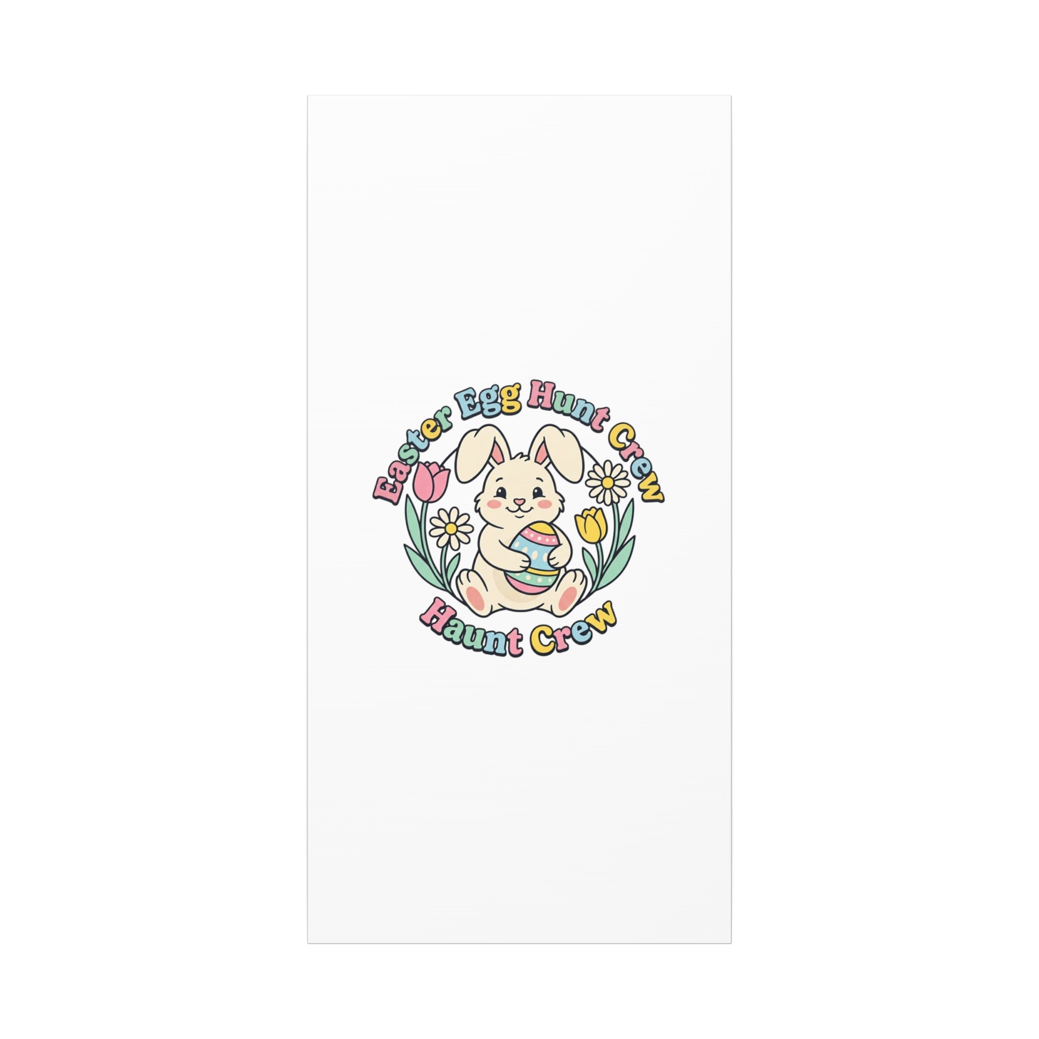 Easter Bunny Egg Hunt Canvas | Pastel Spring Cottagecore Wall Art