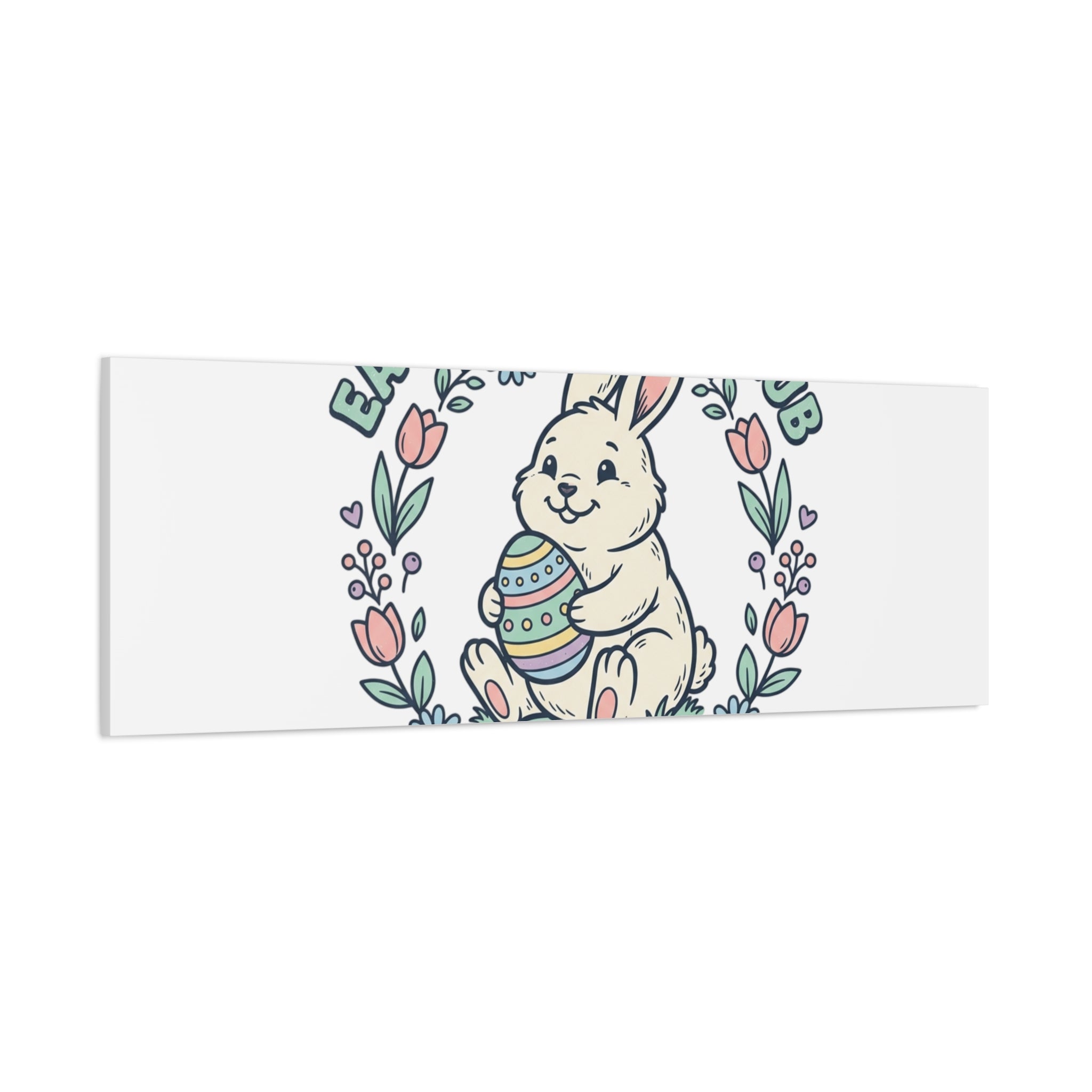 Easter Bunny Club Canvas | pastel spring, vintage Easter