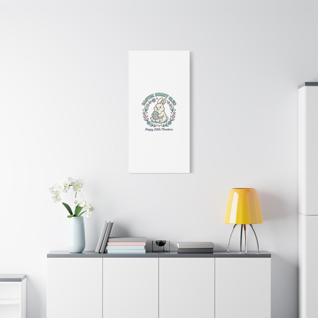 Easter Bunny Club Canvas | pastel spring, vintage Easter