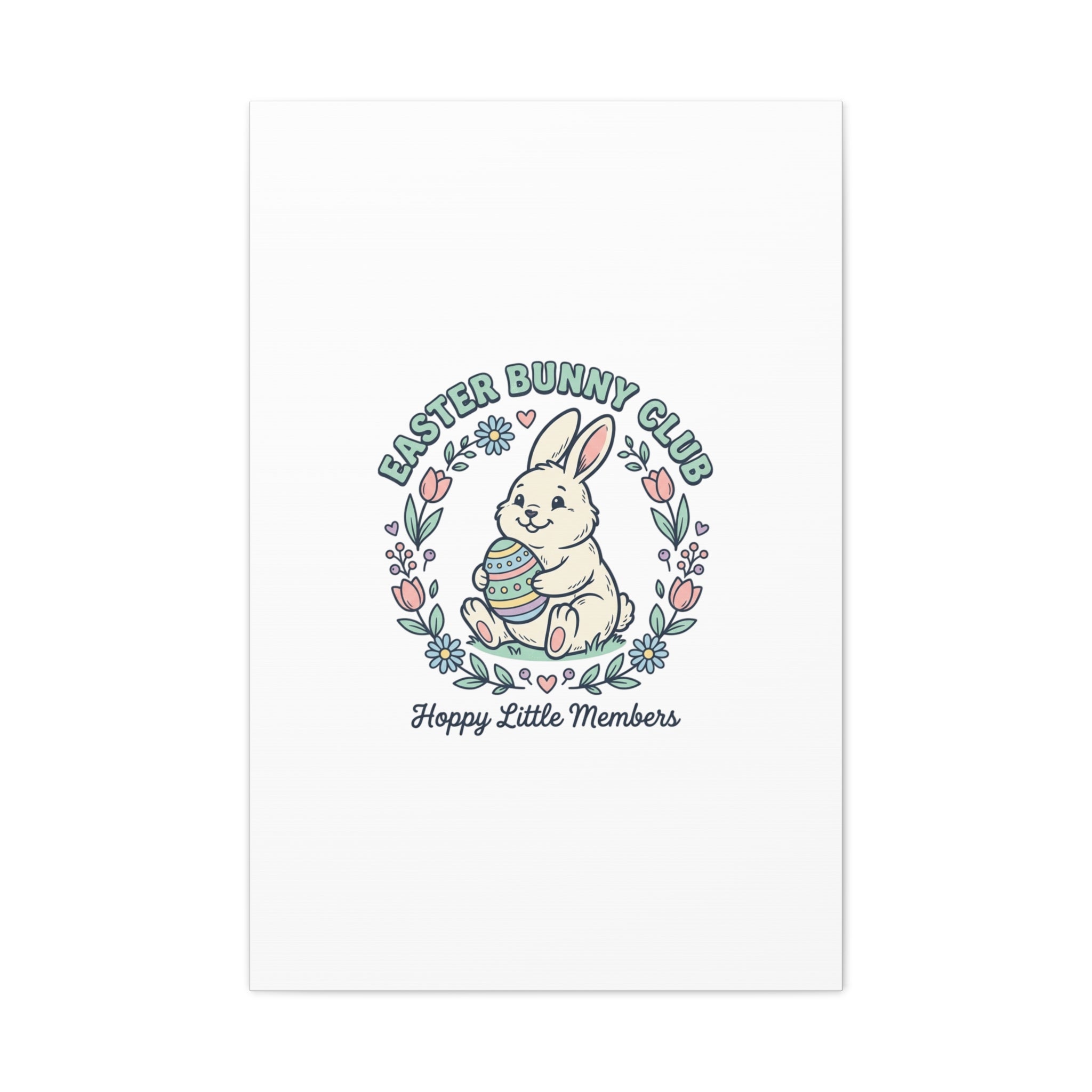 Easter Bunny Club Canvas | pastel spring, vintage Easter