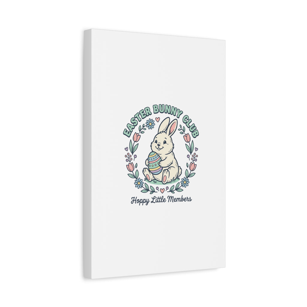 Easter Bunny Club Canvas | pastel spring, vintage Easter