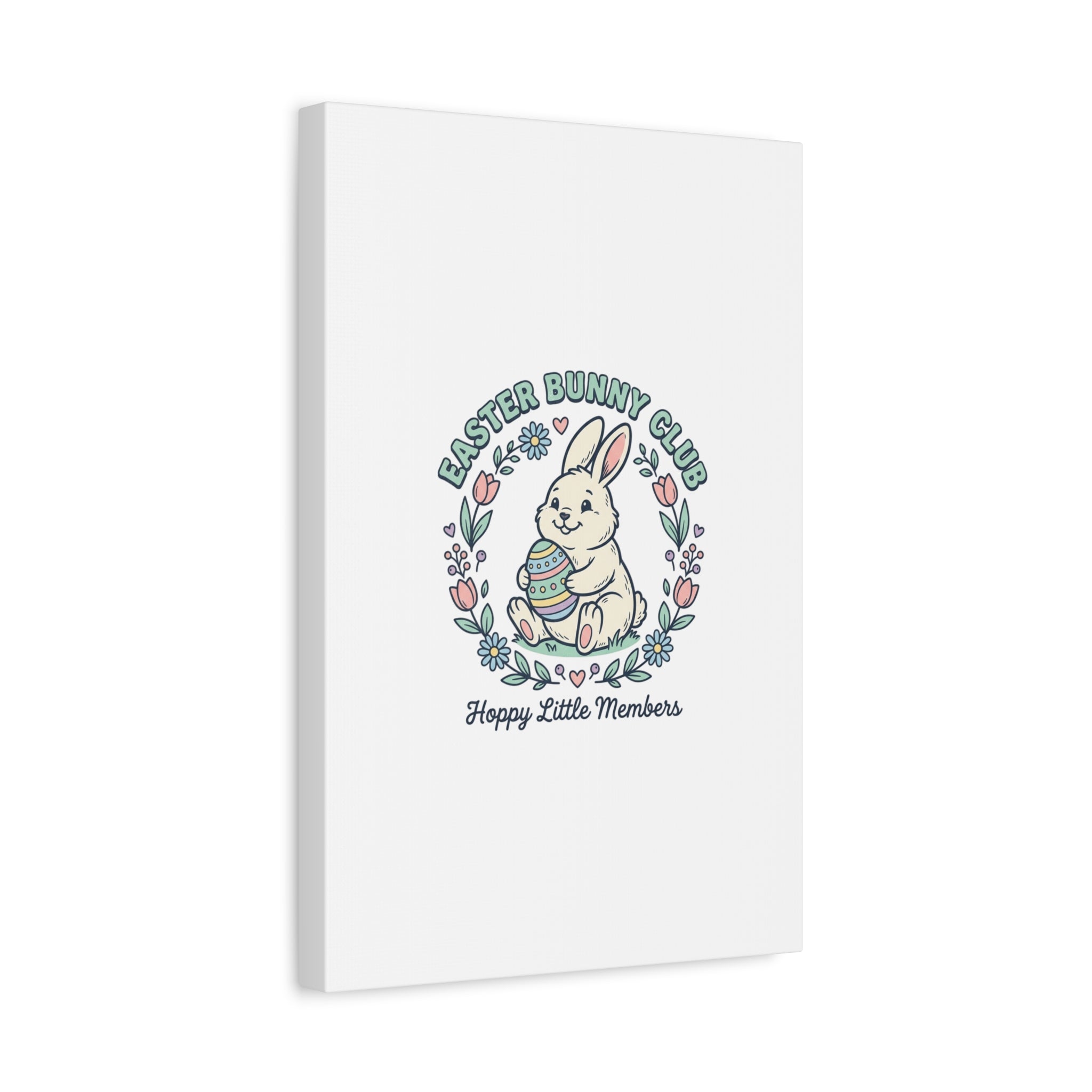 Easter Bunny Club Canvas | pastel spring, vintage Easter