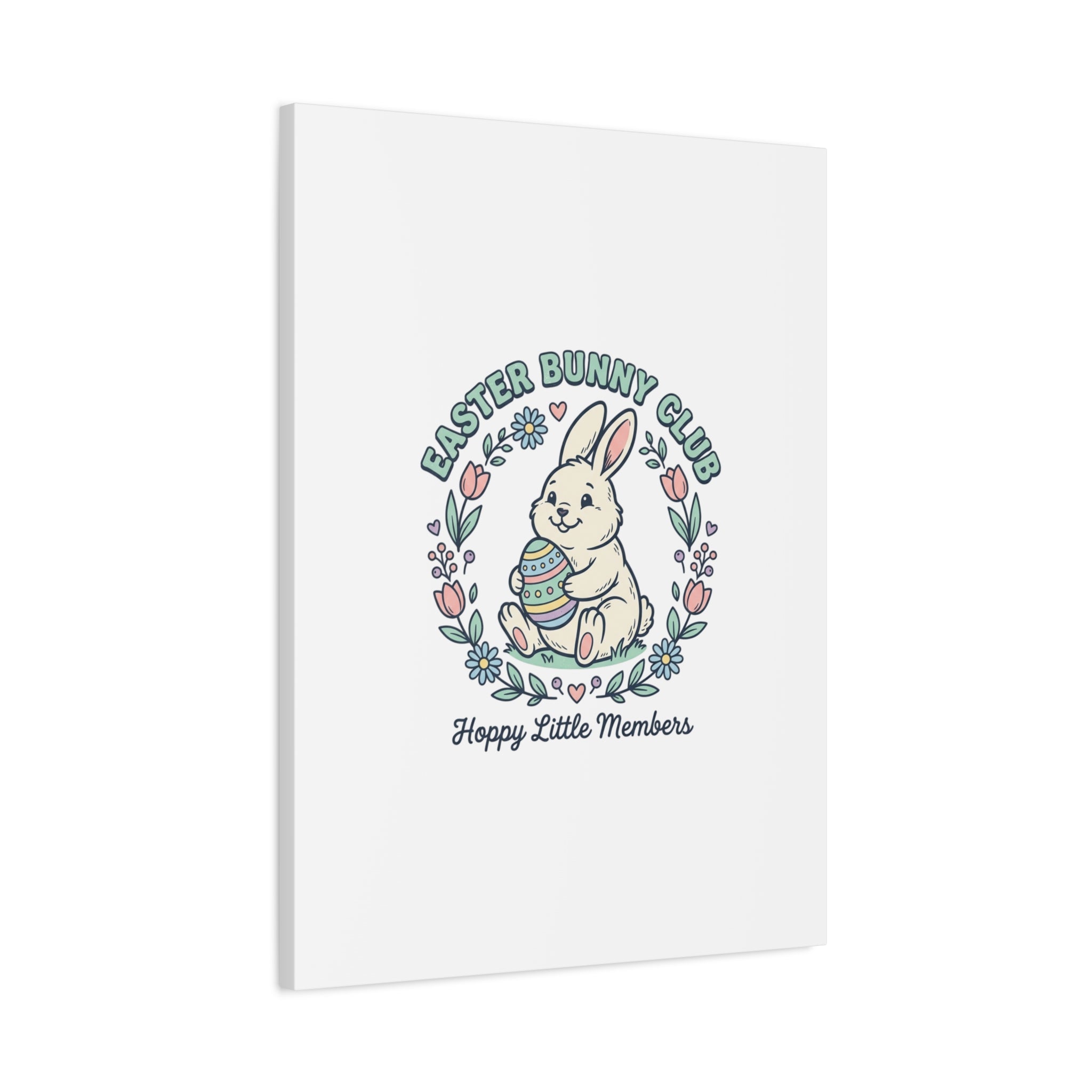 Easter Bunny Club Canvas | pastel spring, vintage Easter