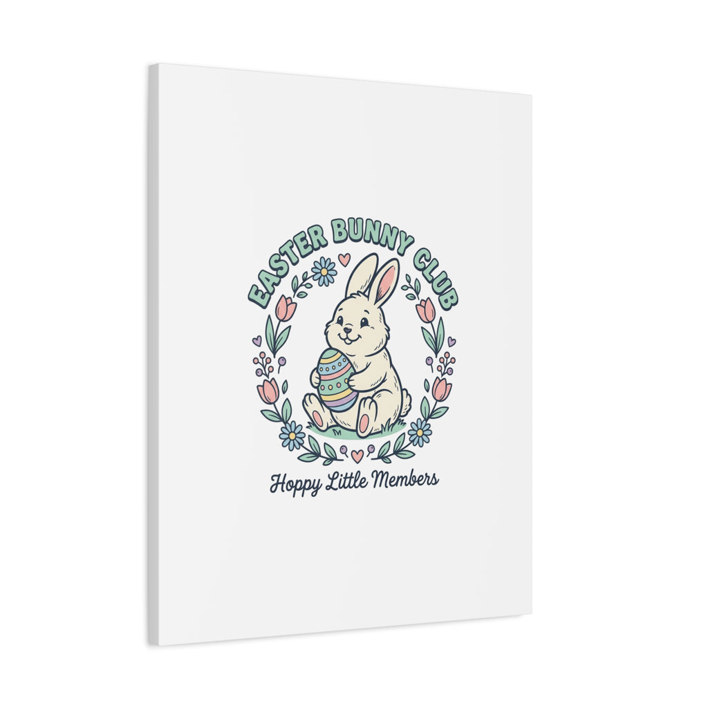 Easter Bunny Club Canvas | pastel spring, vintage Easter