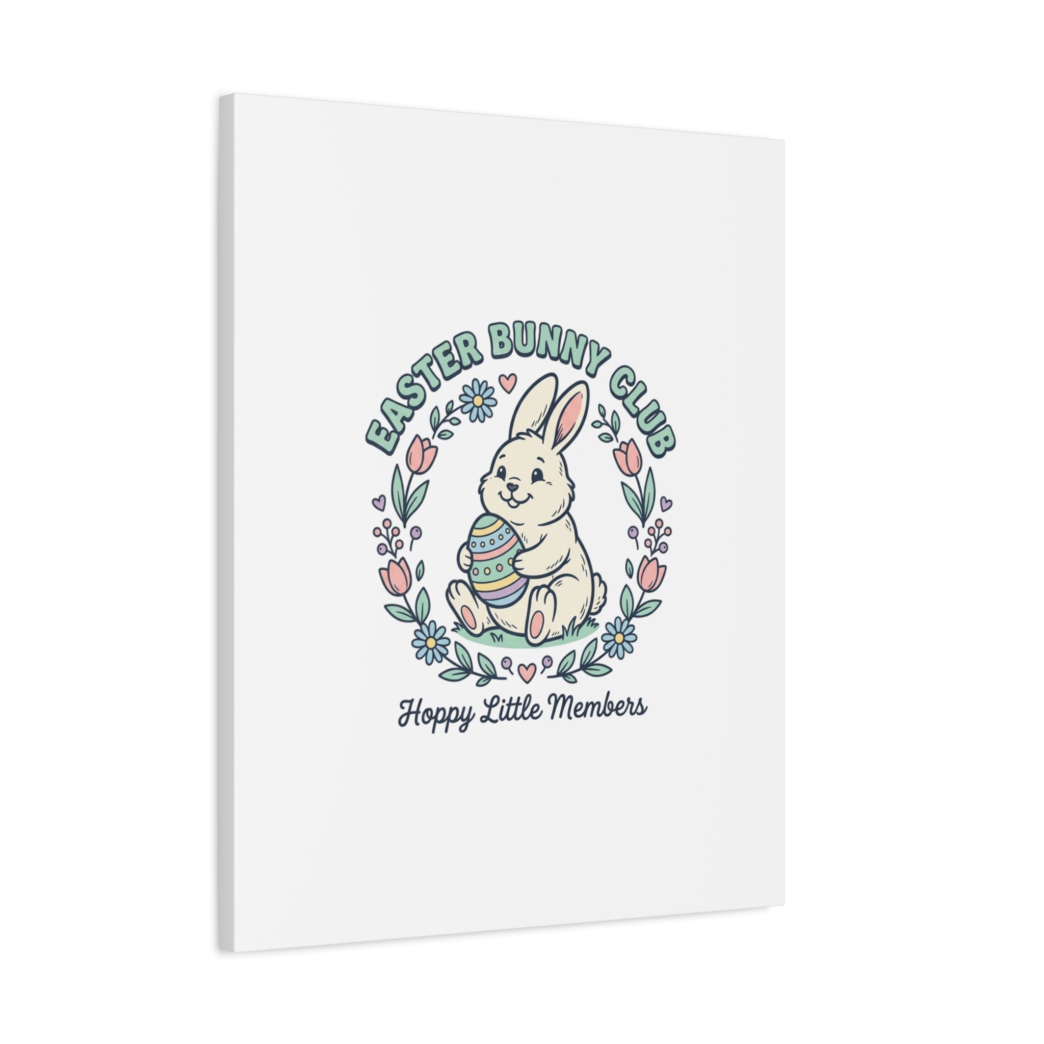 Easter Bunny Club Canvas | pastel spring, vintage Easter