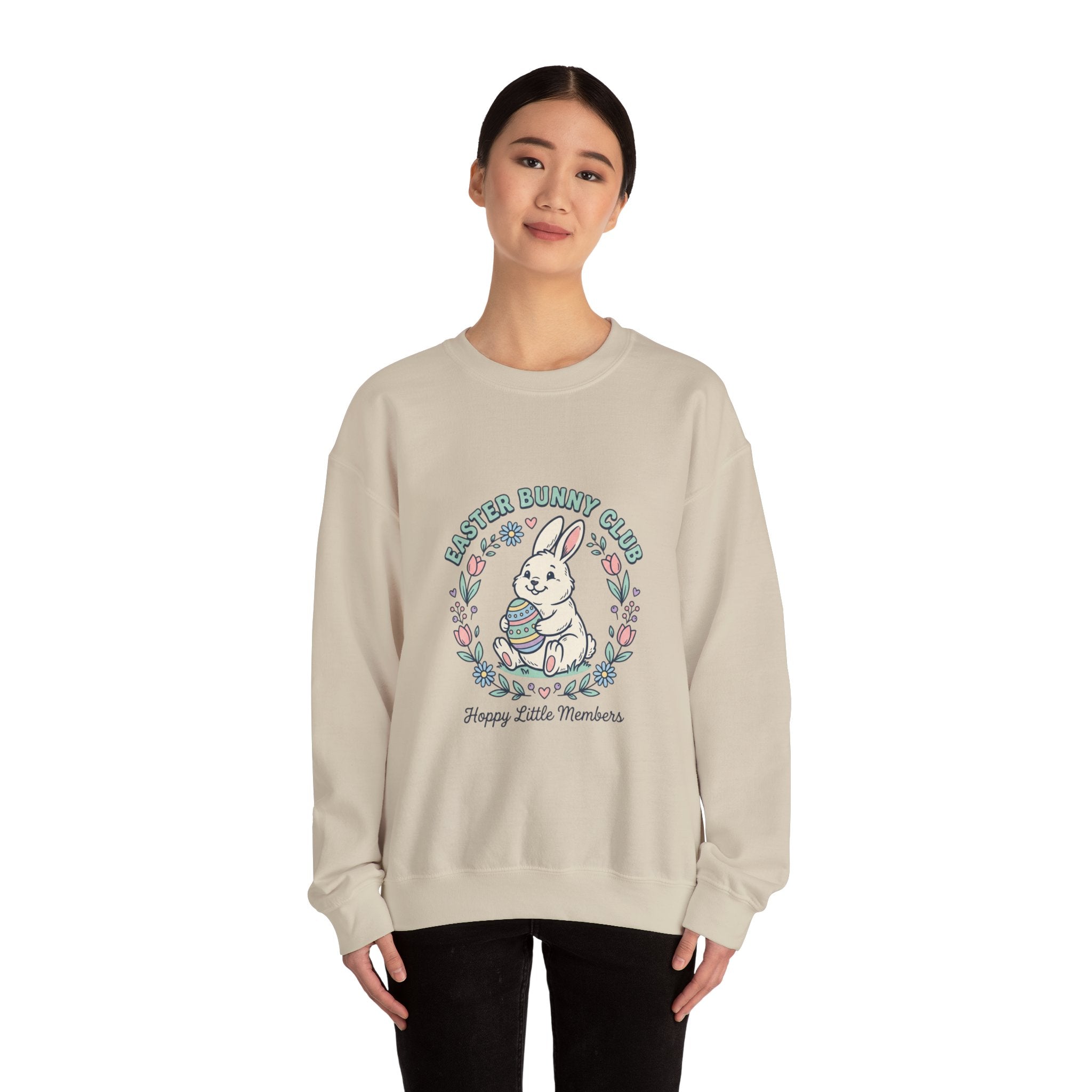 Easter Bunny Club Sweatshirt | pastel spring, vintage Easter