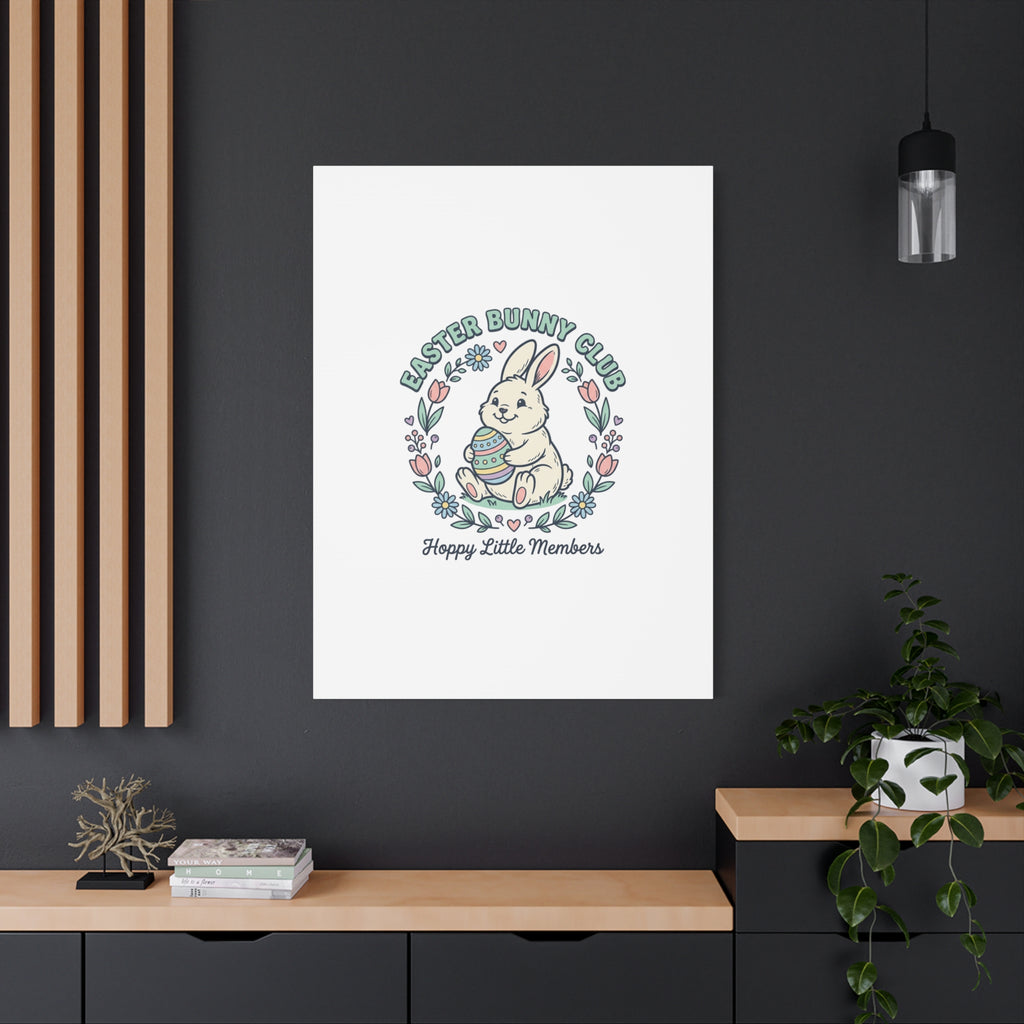 Easter Bunny Club Canvas | pastel spring, vintage Easter